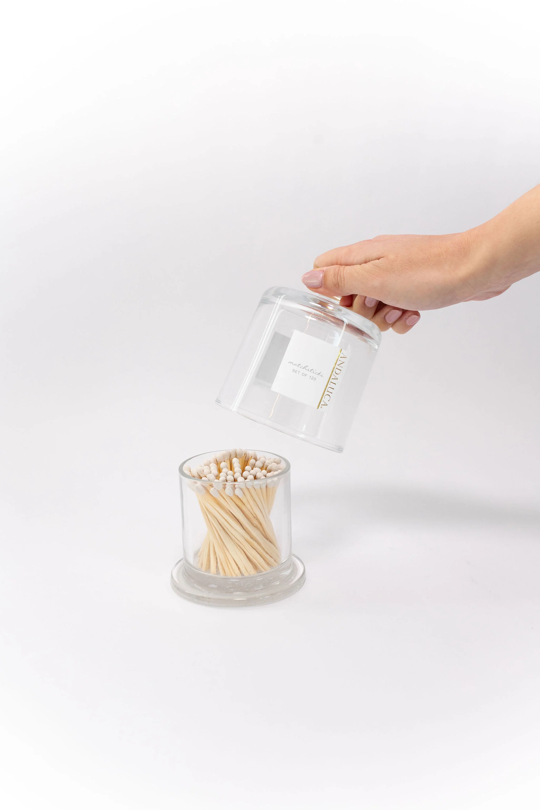 Glass Cloche with Matches - Image 3