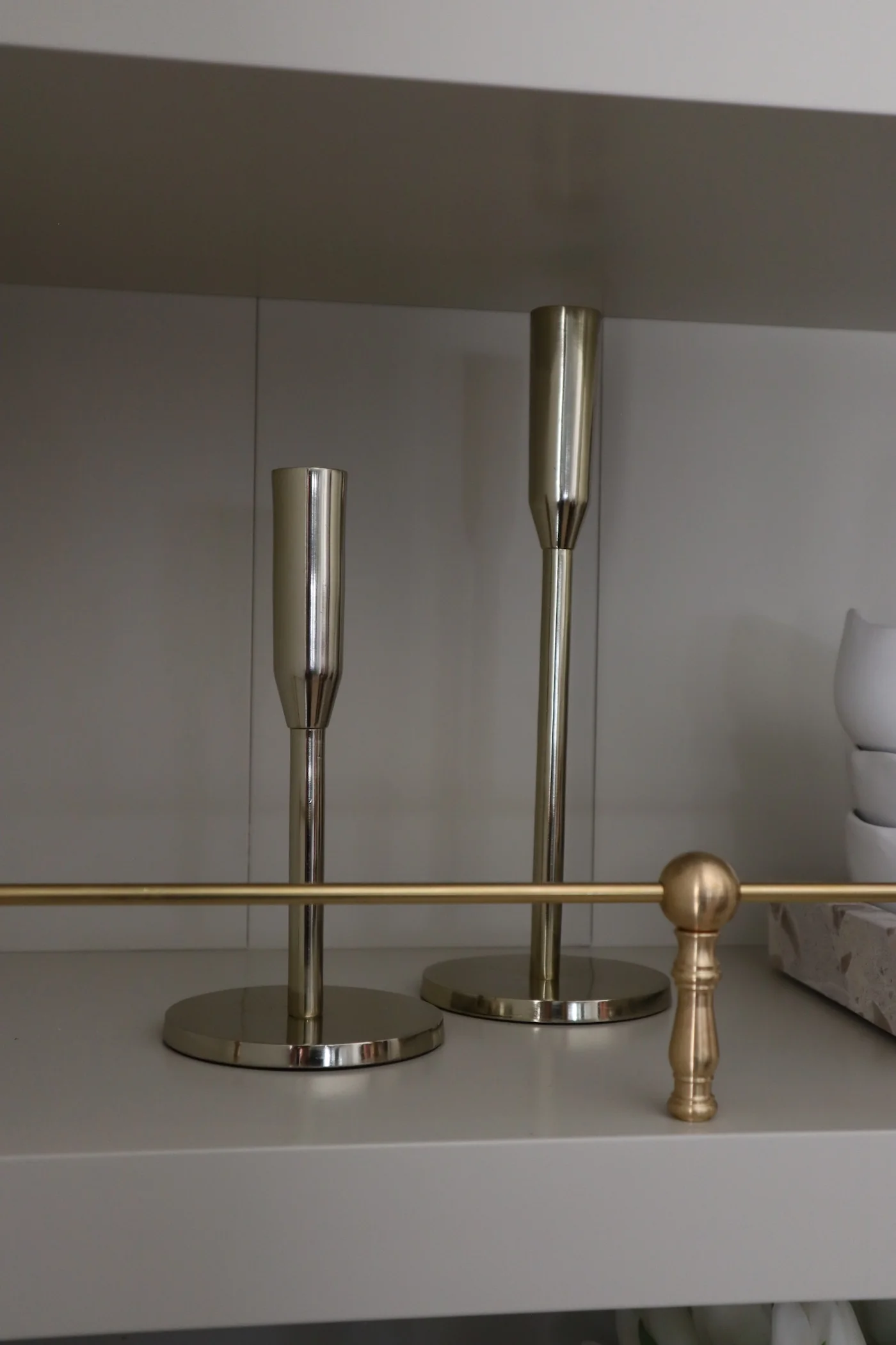Gold Taper Holders - Set of 2 - Image 3