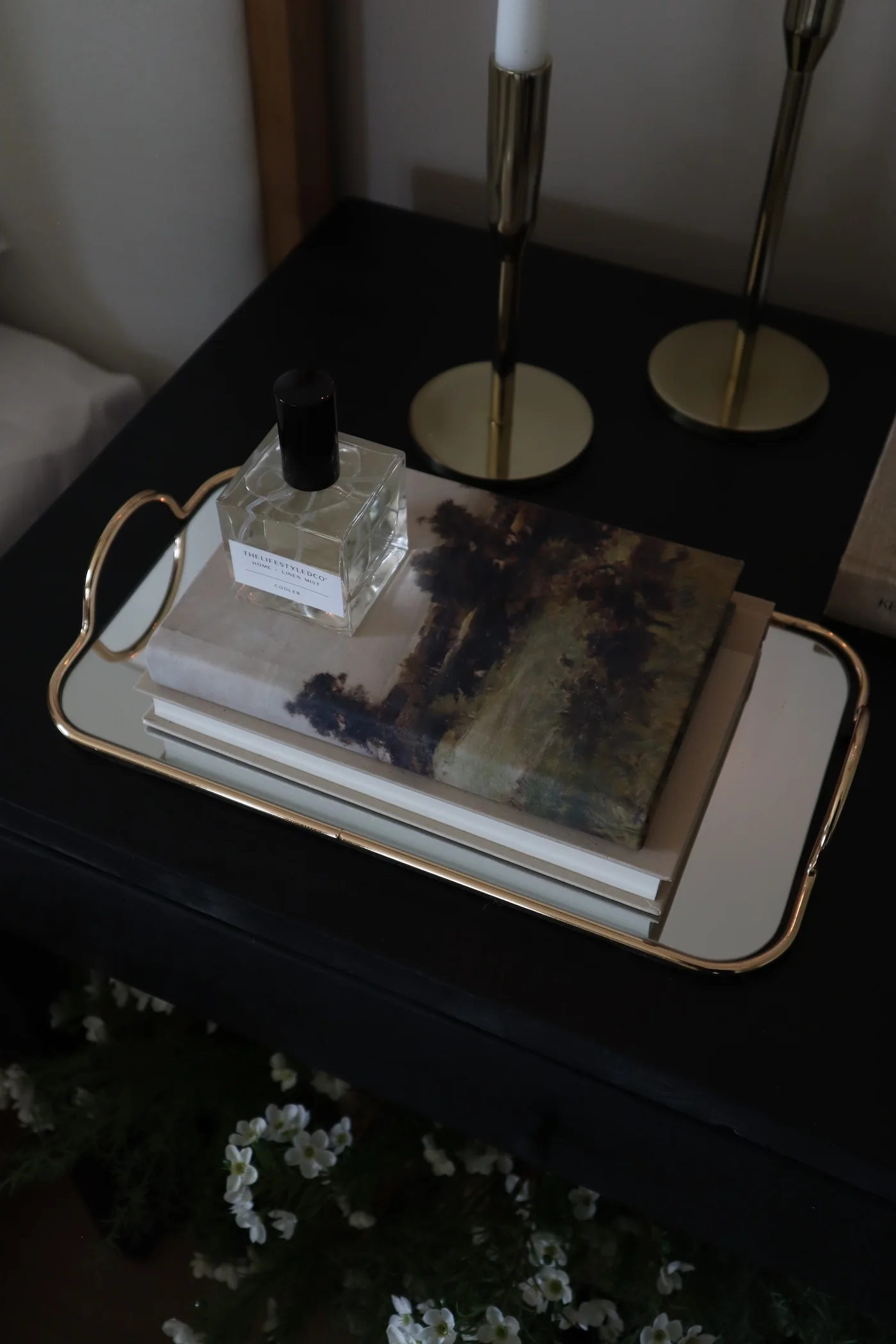 Gold Trim Mirrored Tray - Image 2