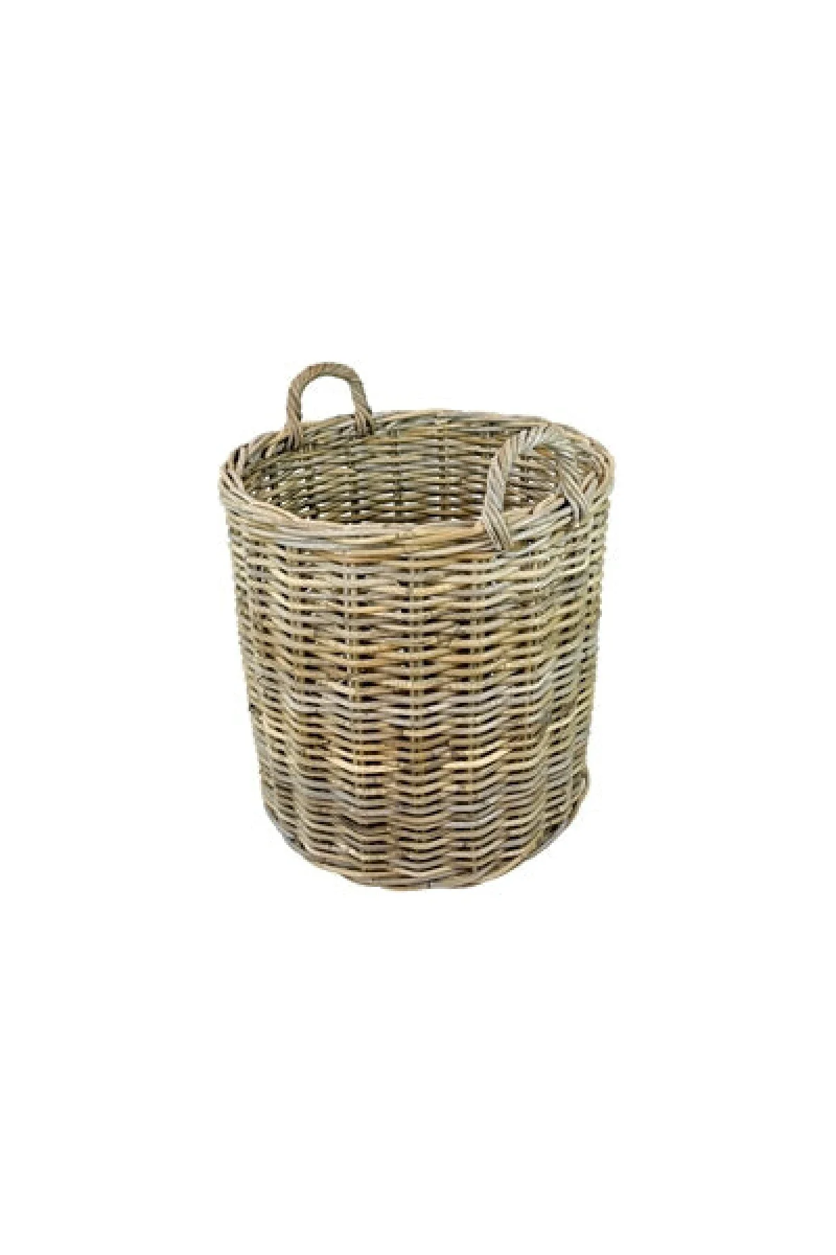 Grey Round Rattan Baskets - Set of 2 - Image 3