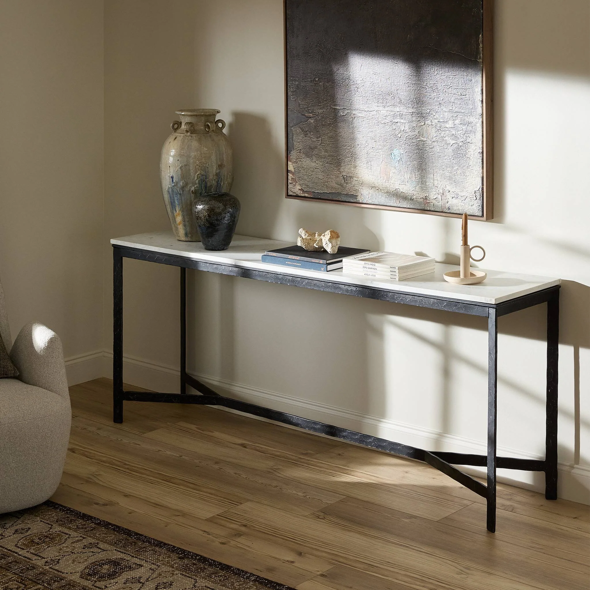 Hammered Iron Console Table - Image 2