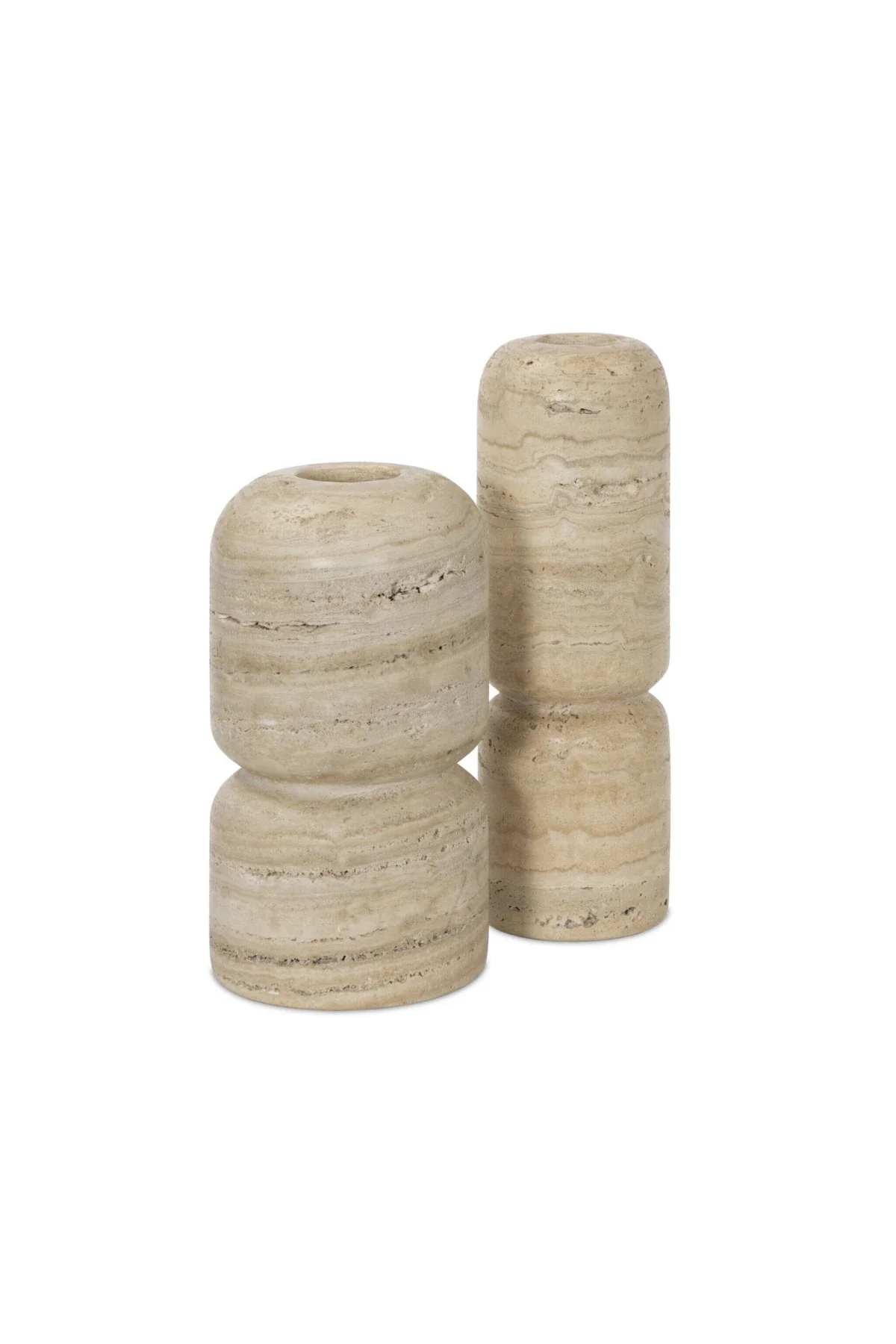 Haylen Travertine Vase Set