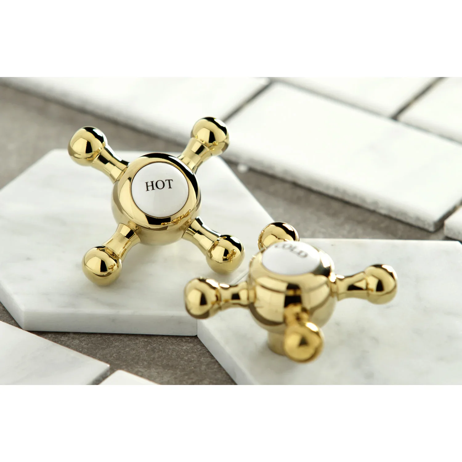 Heritage Large Bathroom Faucet with Cross Handles - Image 12