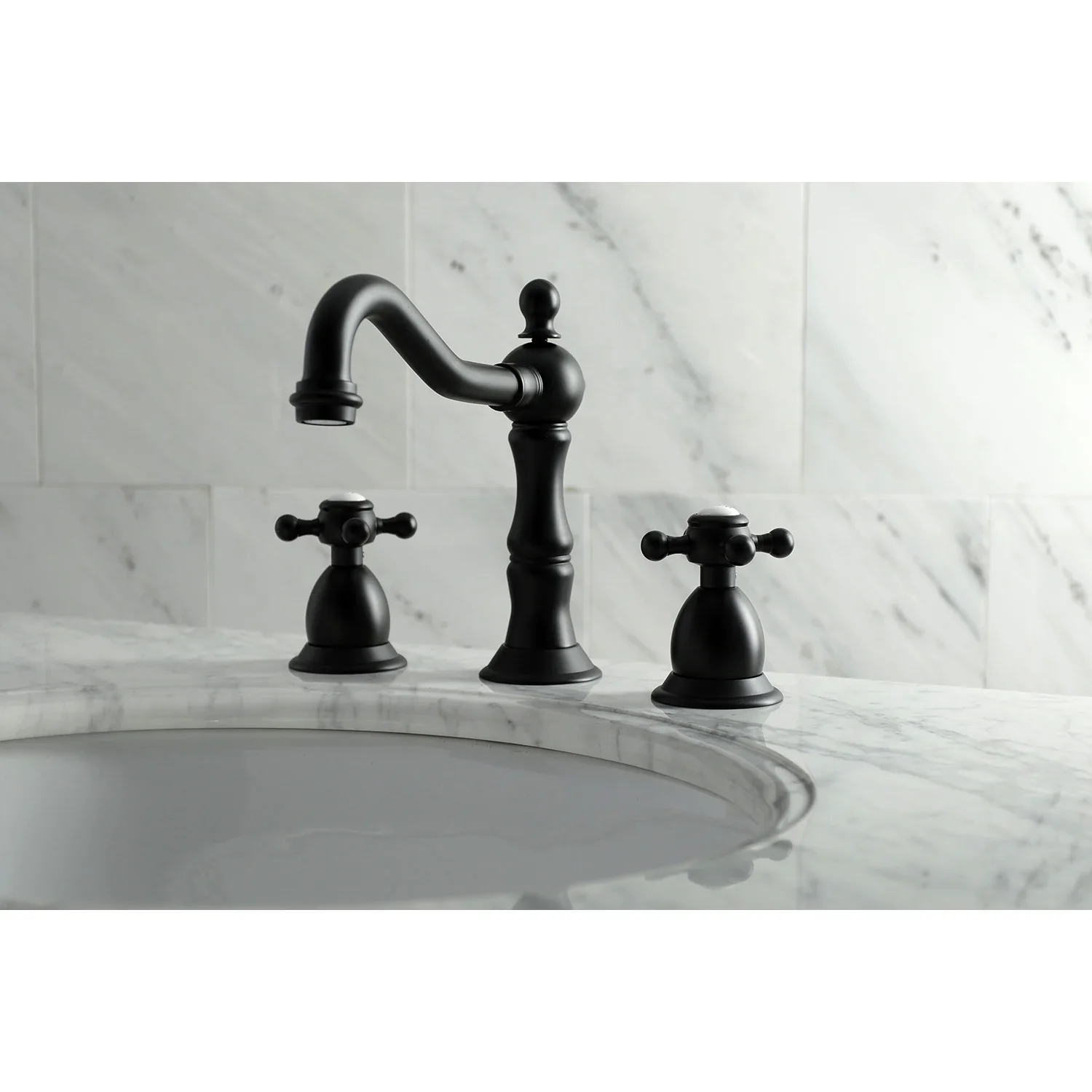 Heritage Large Bathroom Faucet with Cross Handles - Image 18