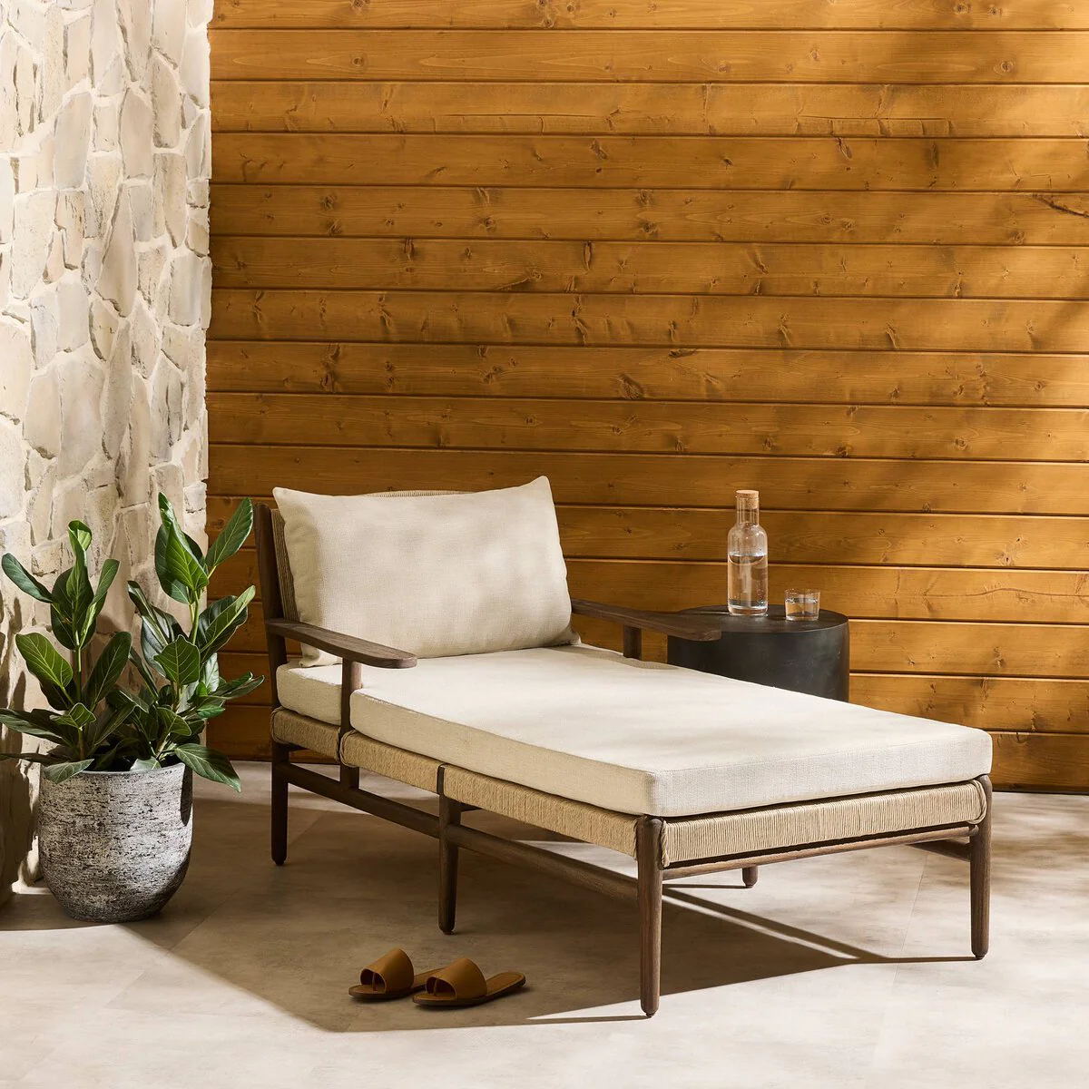 Herrin Outdoor Chaise - Image 2