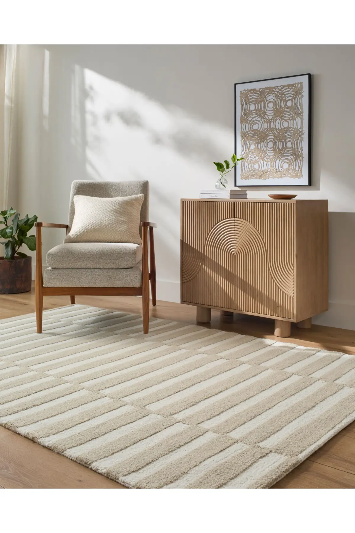 Idaho Handmade Rug - Beige - Image 2