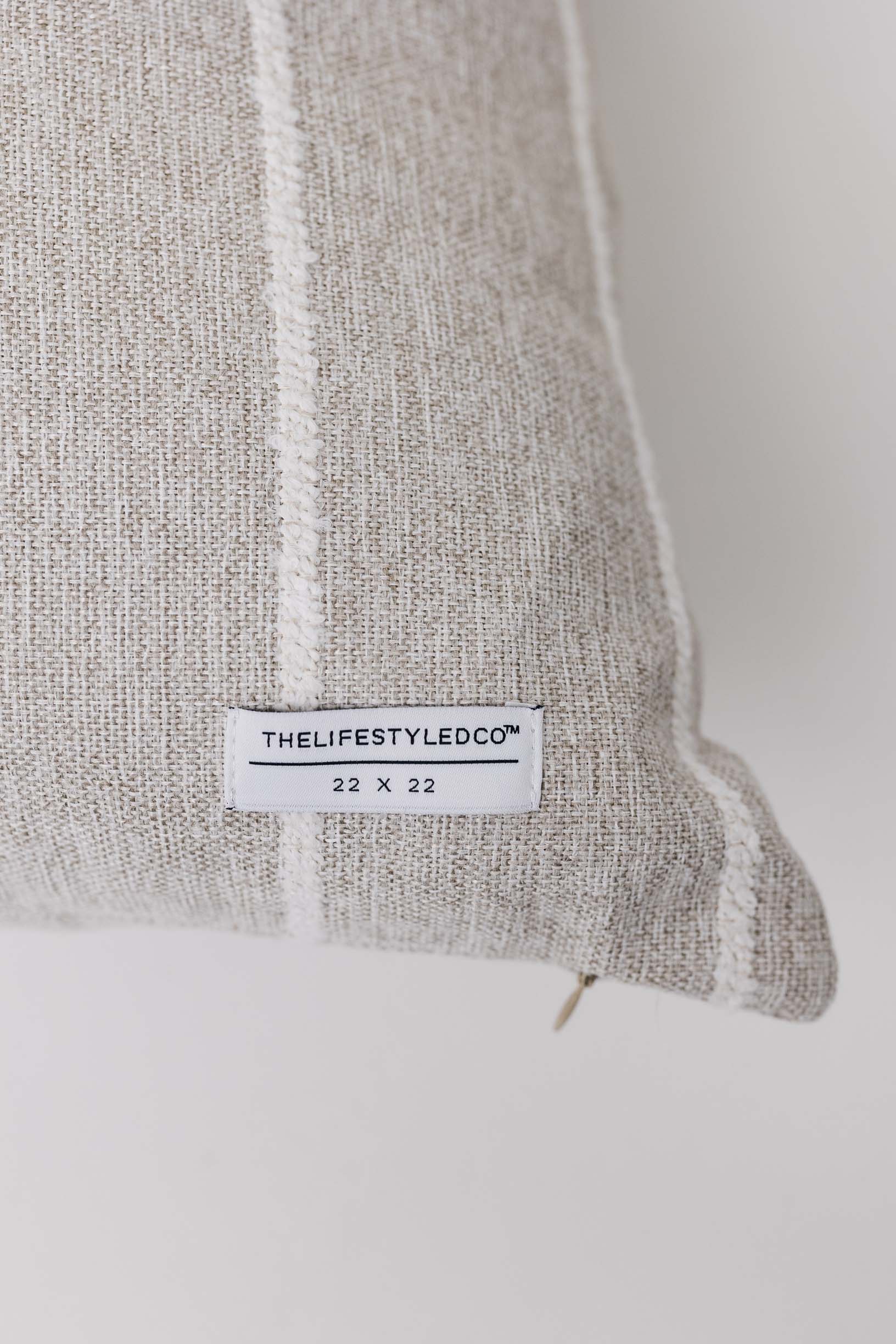 Jolie Textured Slub Stripe Pillow - 3 Sizes - Image 4