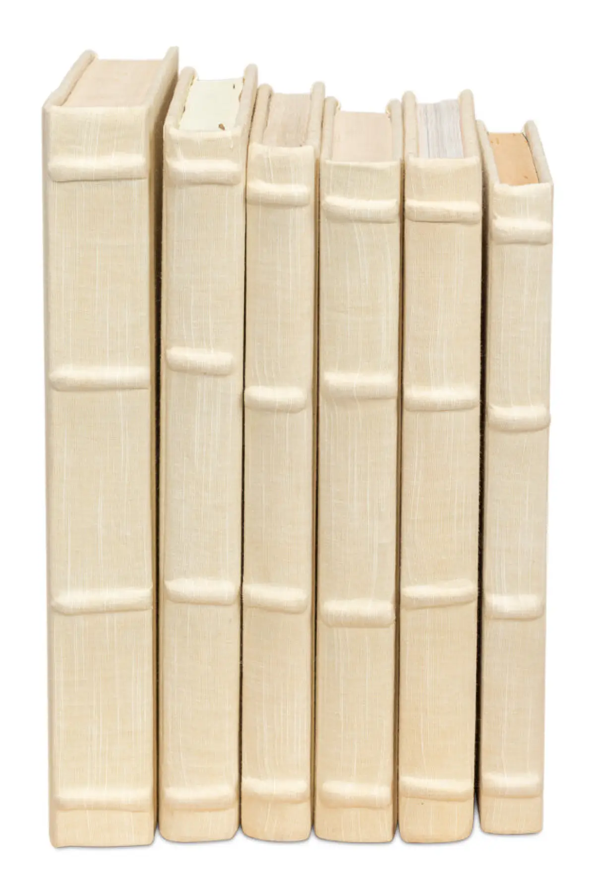 Justin Ecru Linen Books - Set of 12 - Image 5
