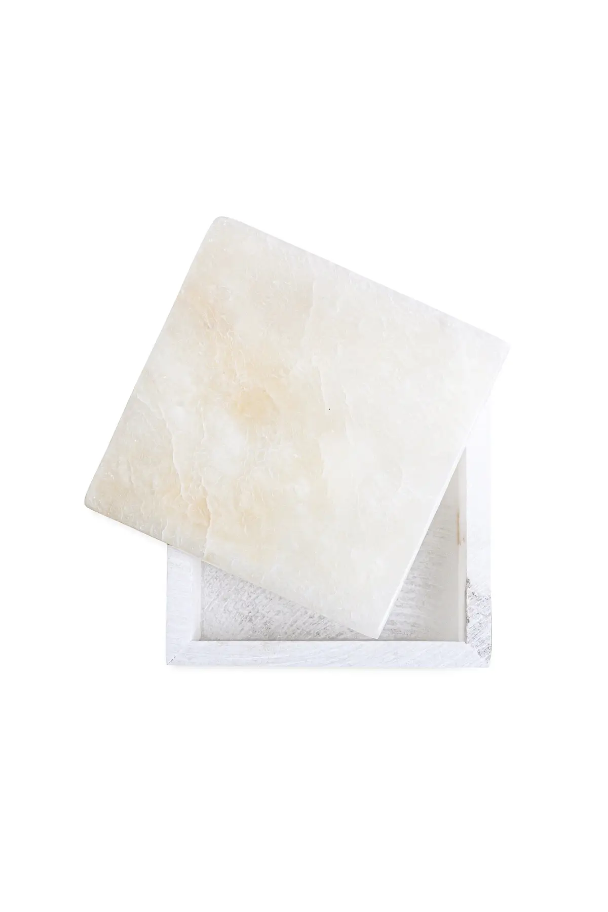 Keeper Alabaster Square Box - White - Image 5