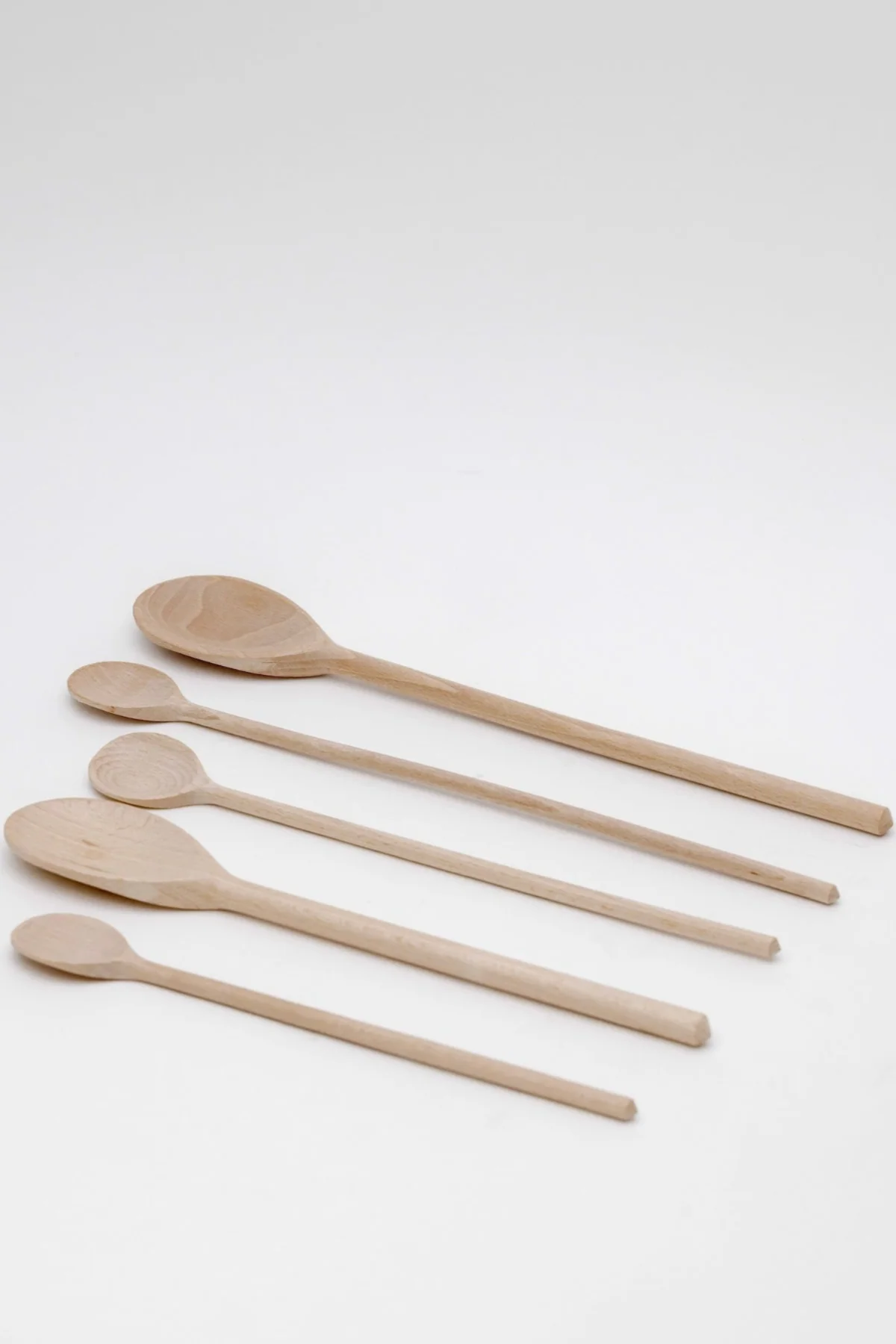 Kodie French Beechwood Cooking Spoons - Set of 5