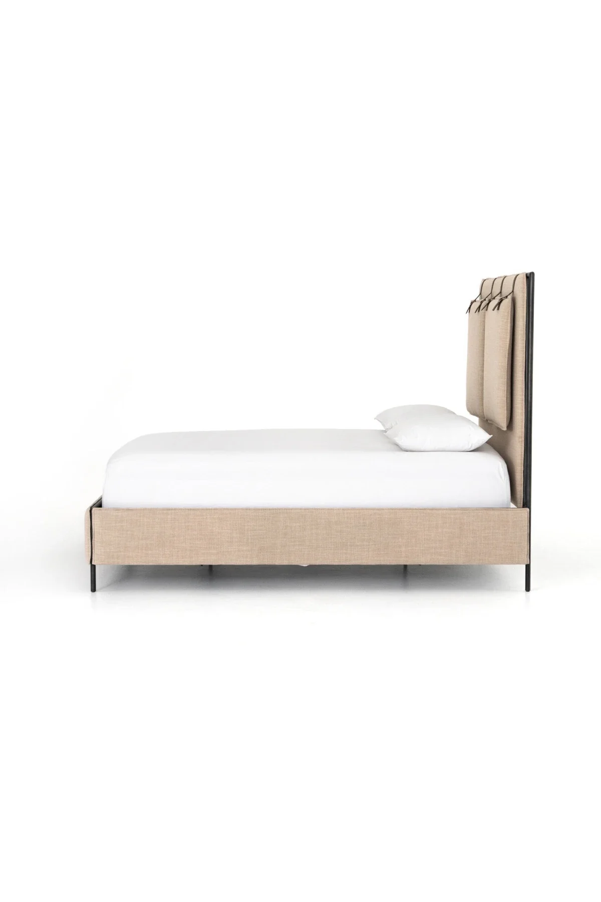 Leigh Upholstered Bed - Ecru - Image 3
