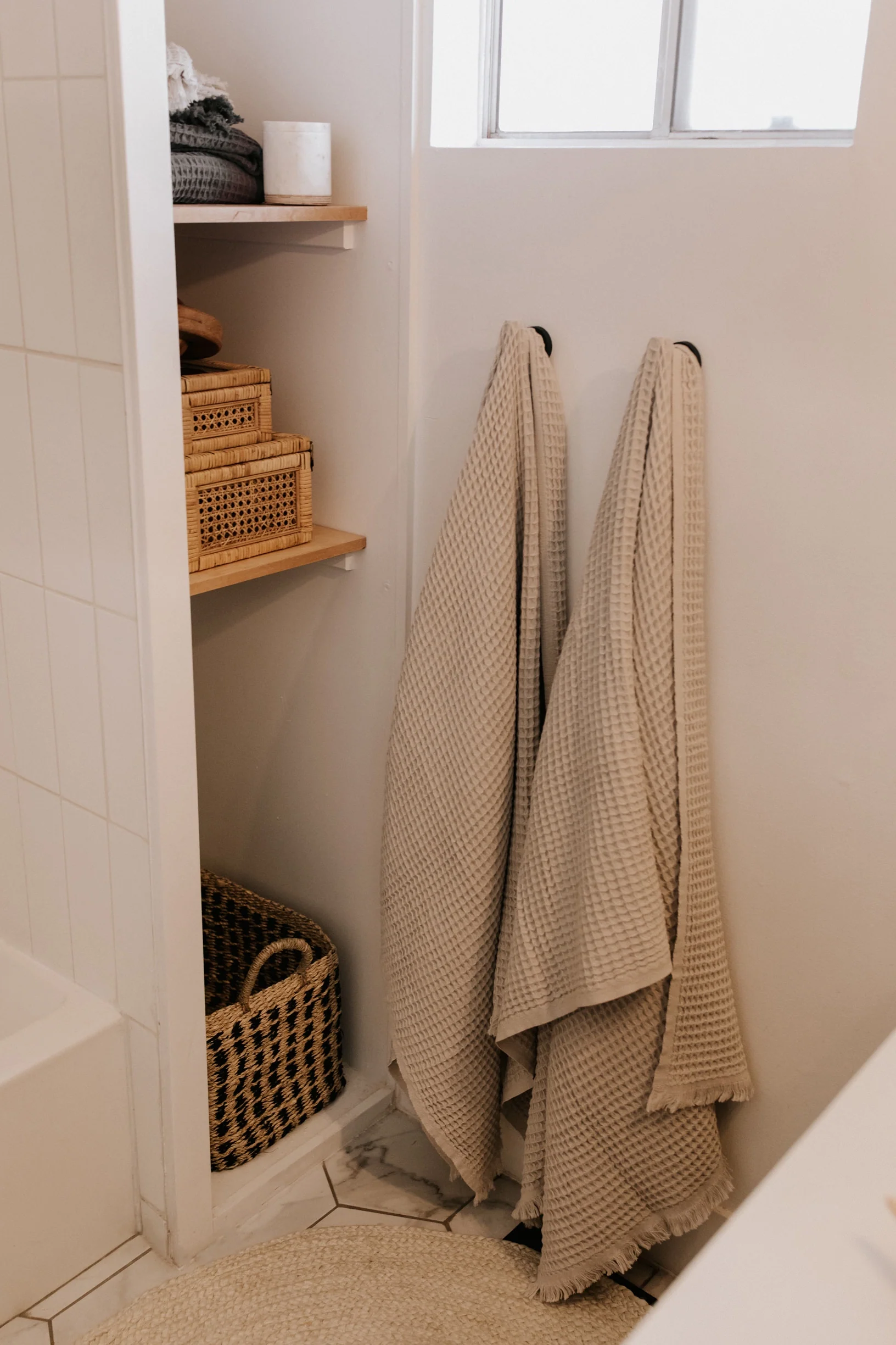 Leva Waffle Turkish Towel - Tonal Sand - Image 5
