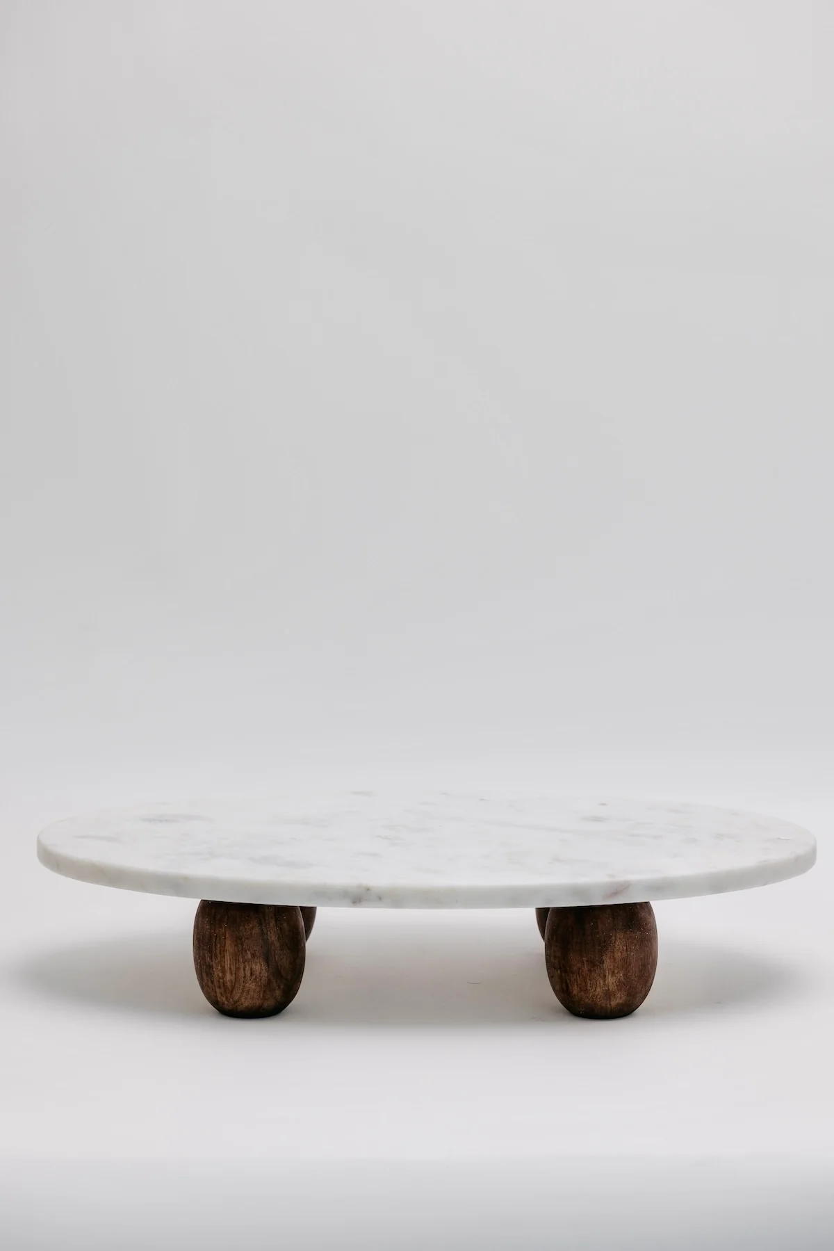 Marble Stand with Wood Feet - Image 2