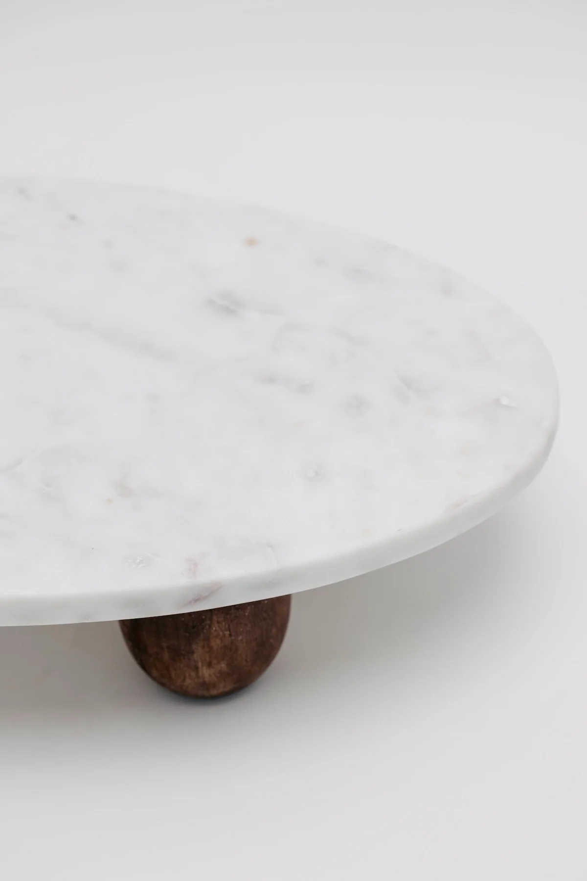 Marble Stand with Wood Feet - Image 3