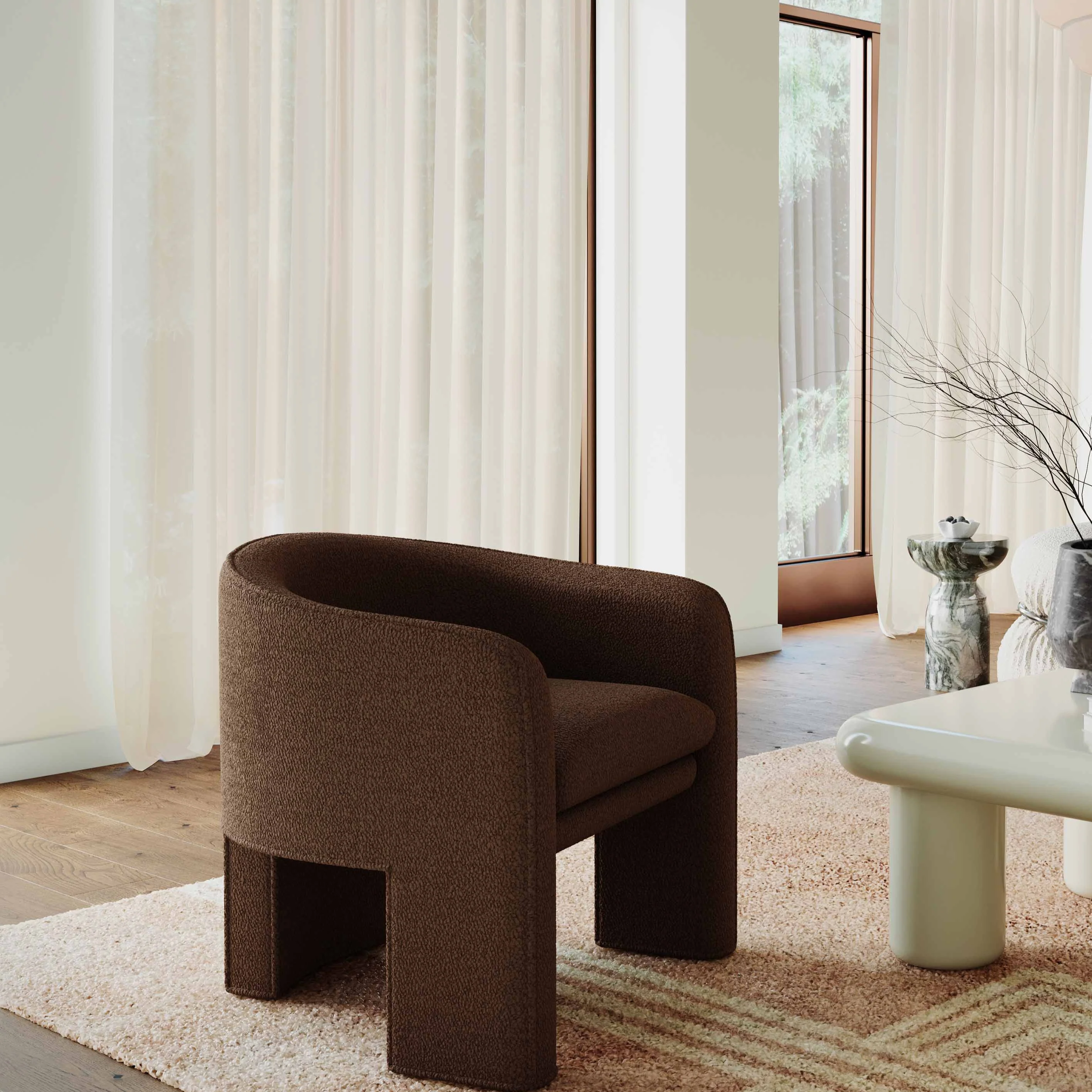 Marla Boucle Accent Chair - Image 2