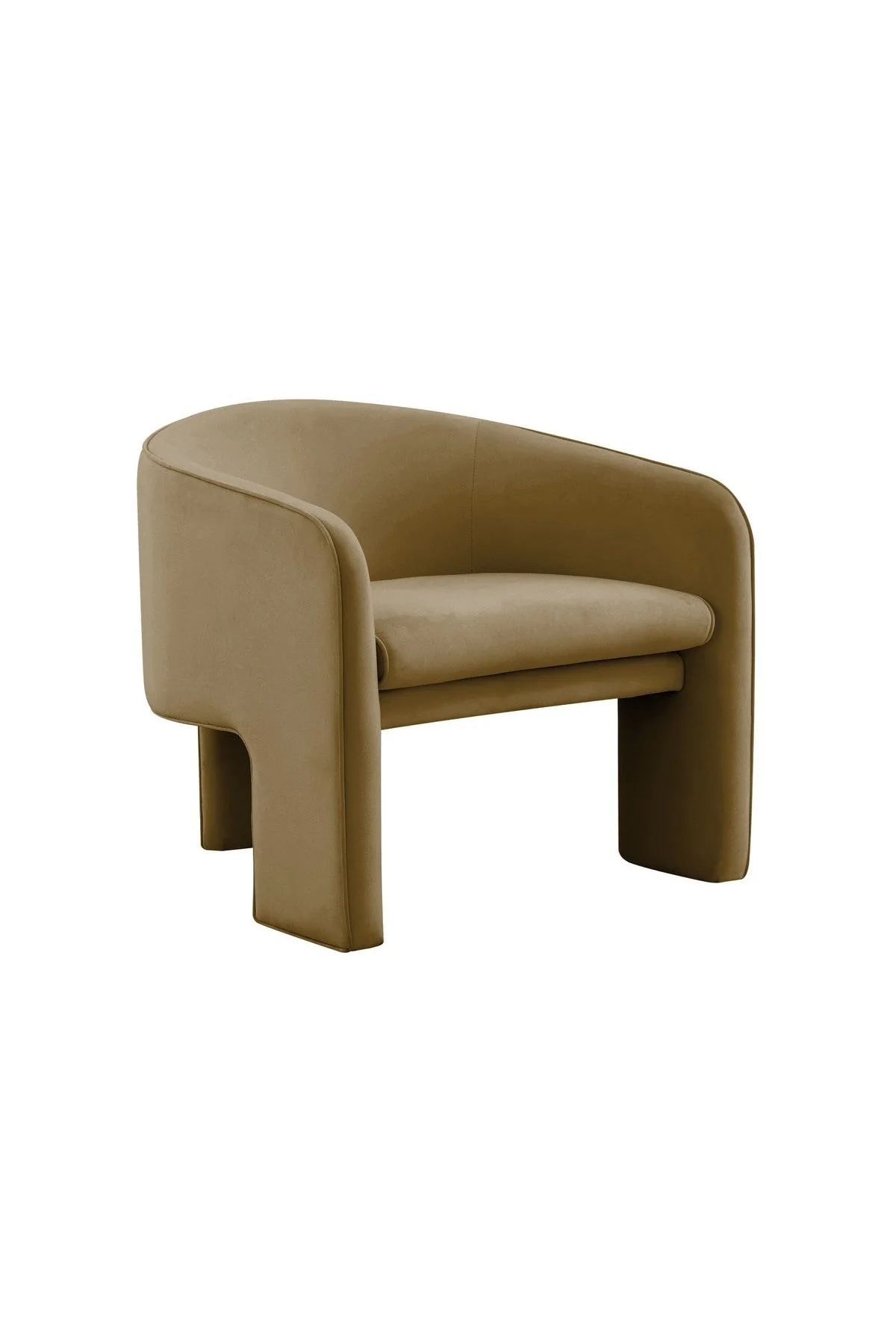 Marla Cognac Velvet Accent Chair - Image 3