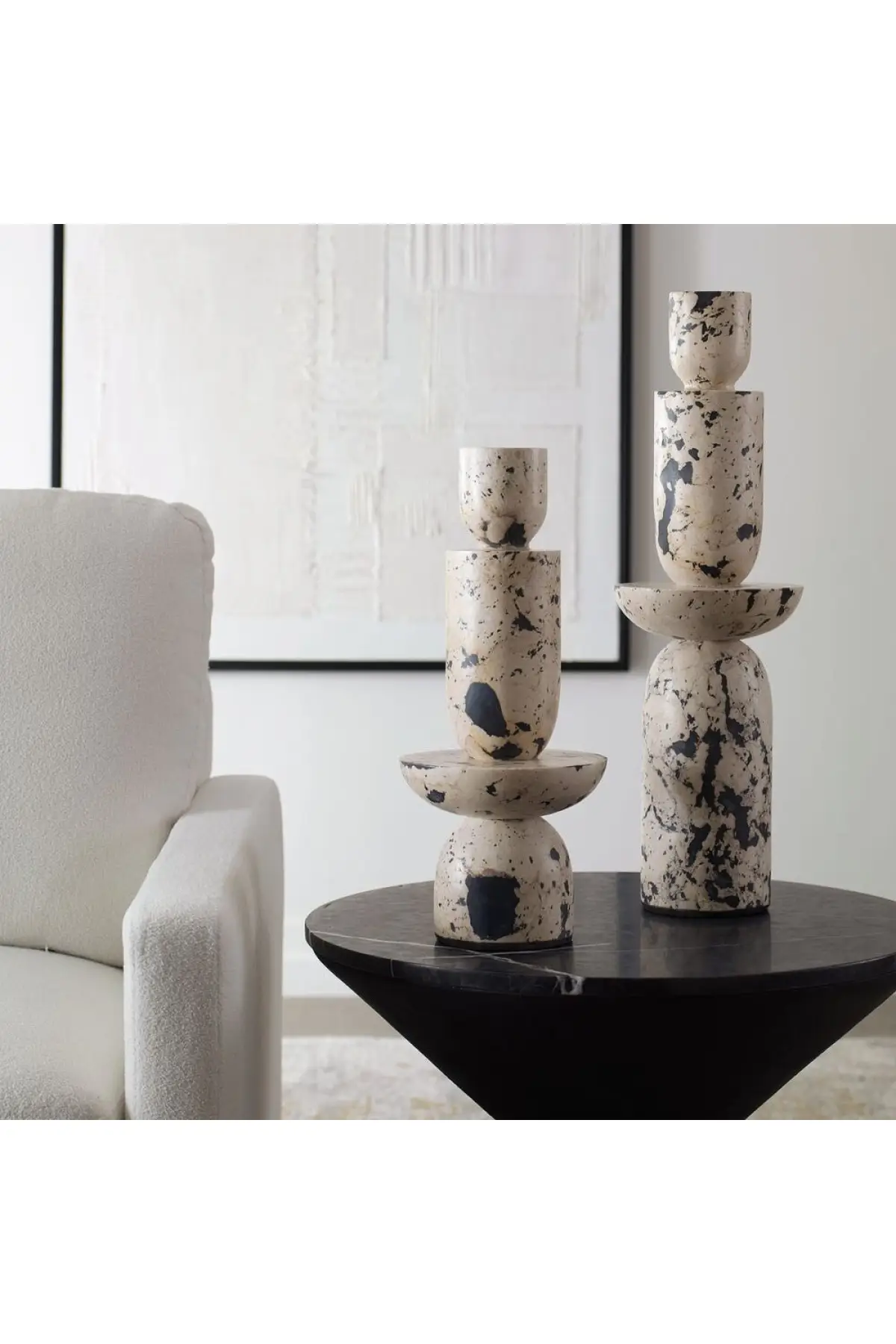 Nouveau Tower Outdoor Sculptures - Set of 2 - Image 2