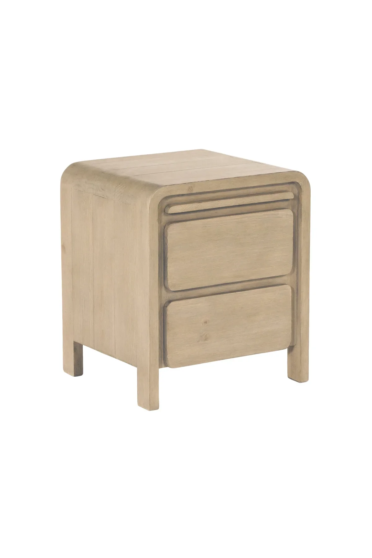 Opera 2-Drawer Nightstand - Scrubbed Teak - Image 2