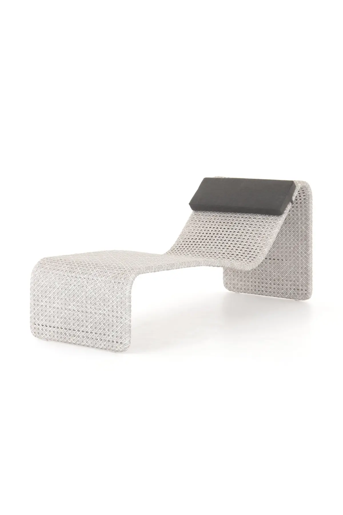 Paige Outdoor Woven Chaise - Brushed Grey