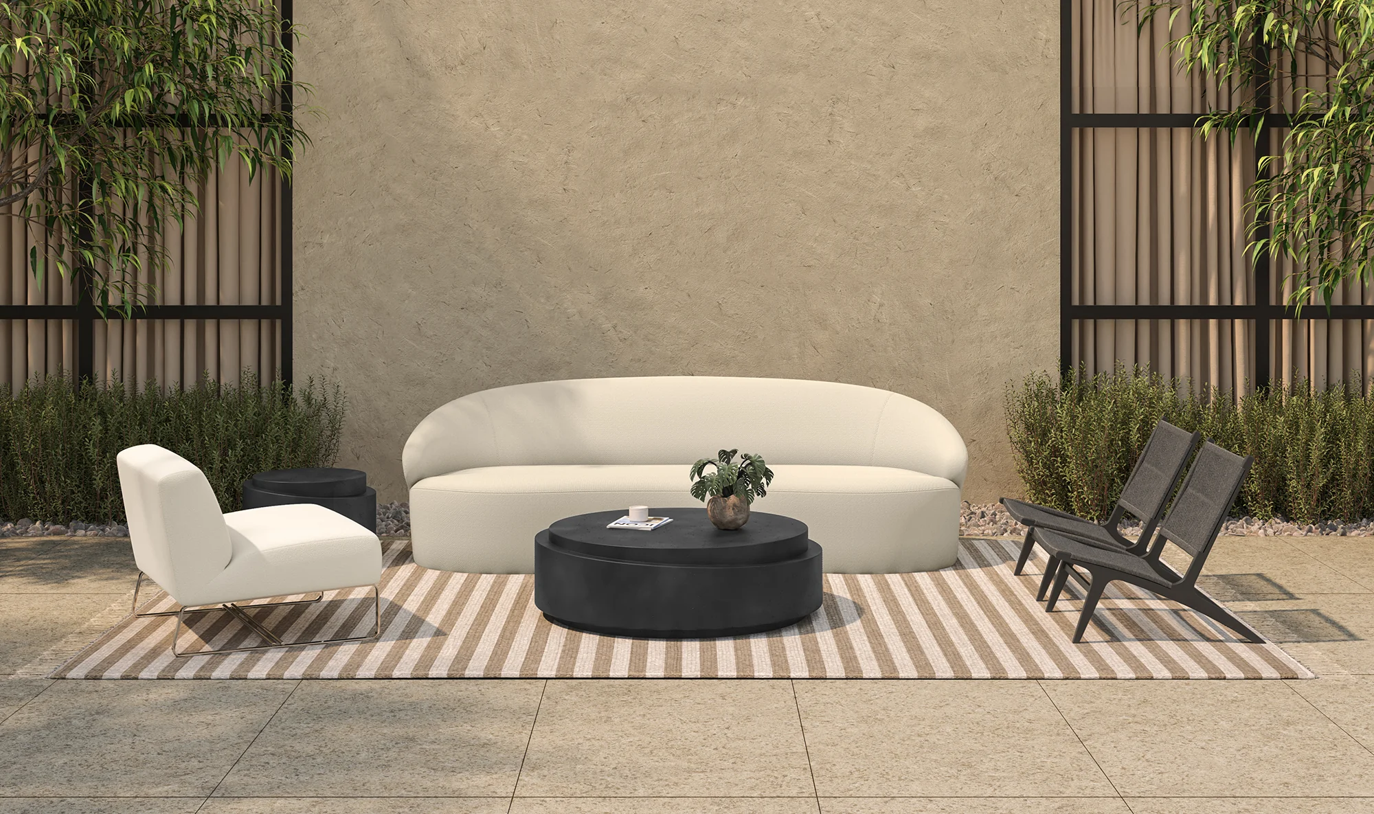 Palma Outdoor Lounge Chair - Black - Image 6
