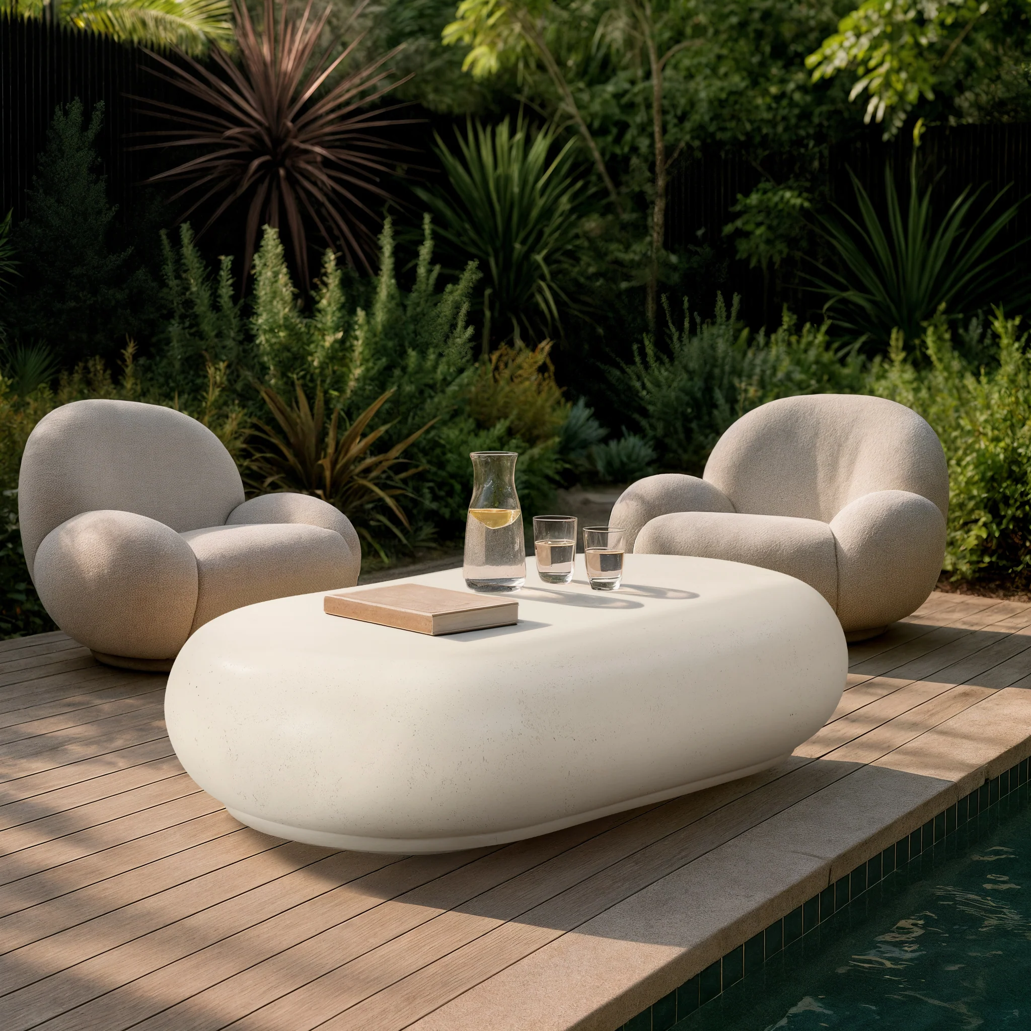 Pebble Indoor/Outdoor Patio Coffee Table - Image 2