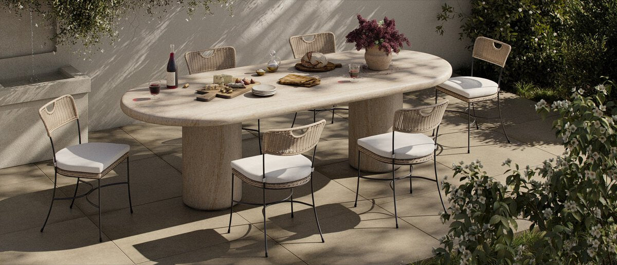 Poole Outdoor Dining Table - 102" - Image 11