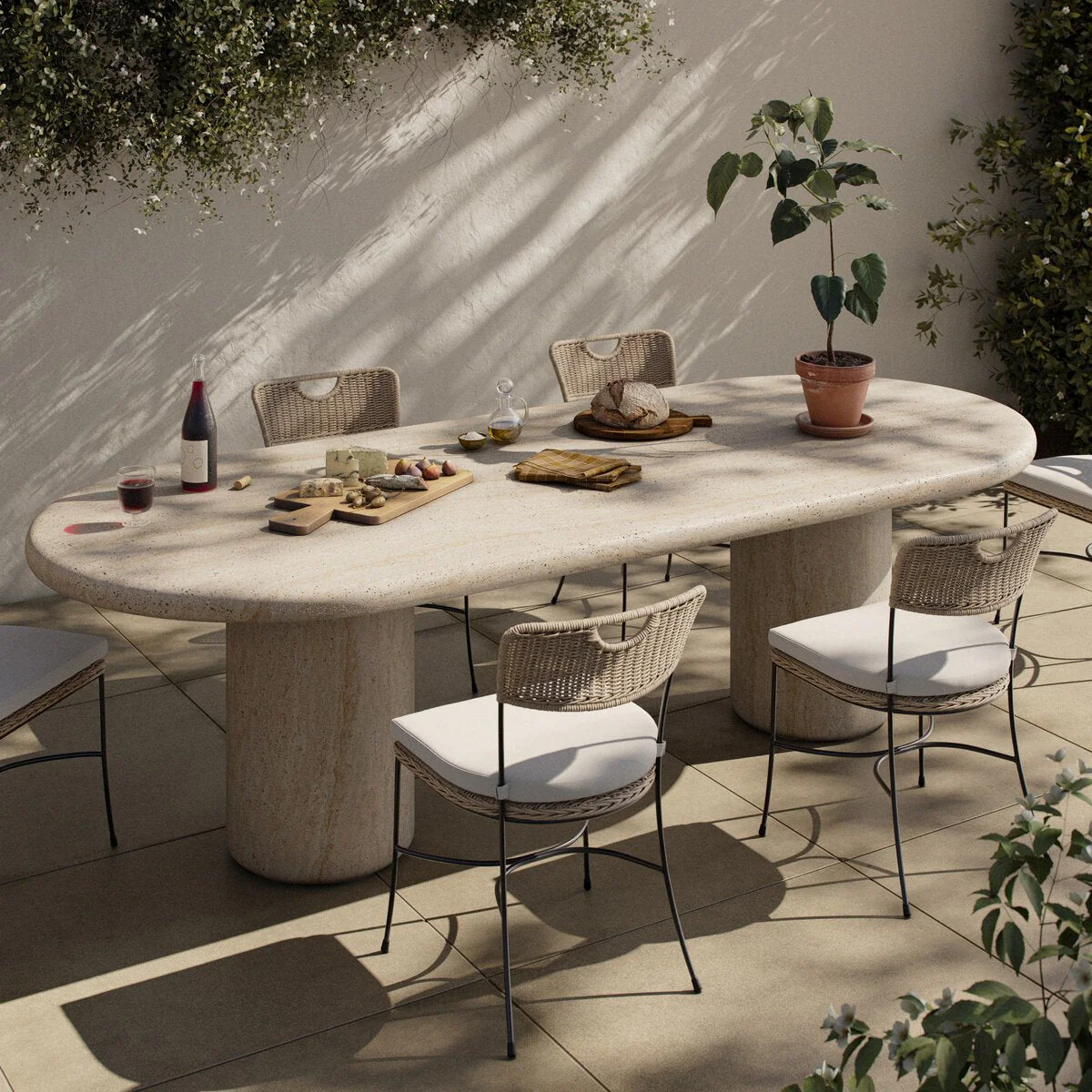 Poole Outdoor Dining Table - 102" - Image 2