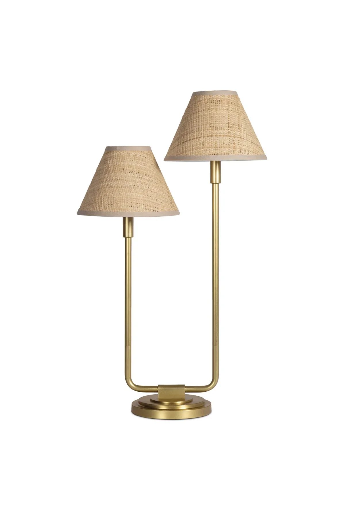 Regina Andrew Polly Double Arm Table Lamp - Rattan
