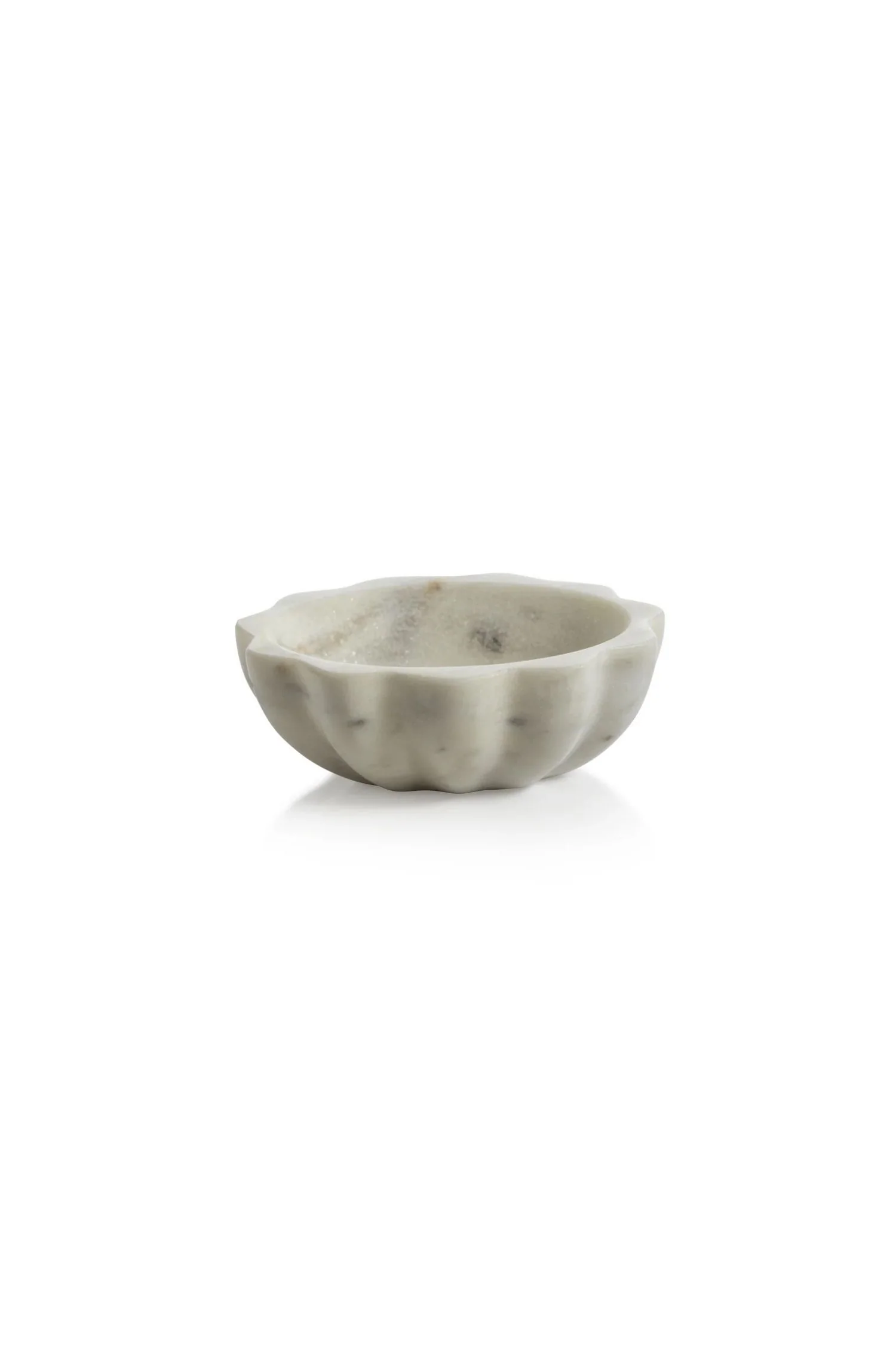 Rimini Scalloped Marble Condiment Bowl - Set of 2