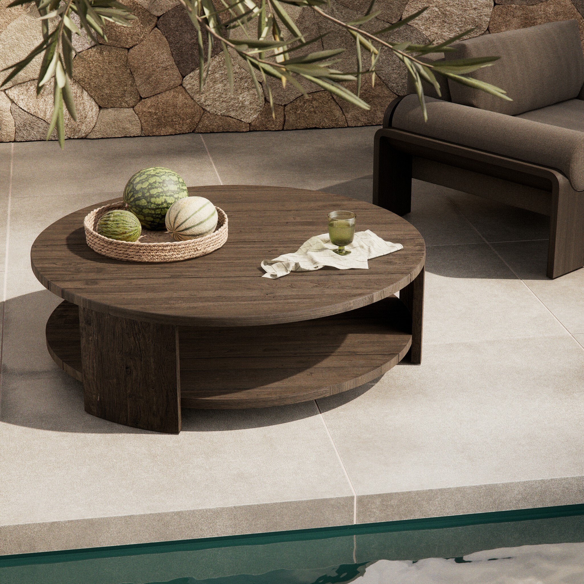 Roca Outdoor Round Coffee Table - Image 2
