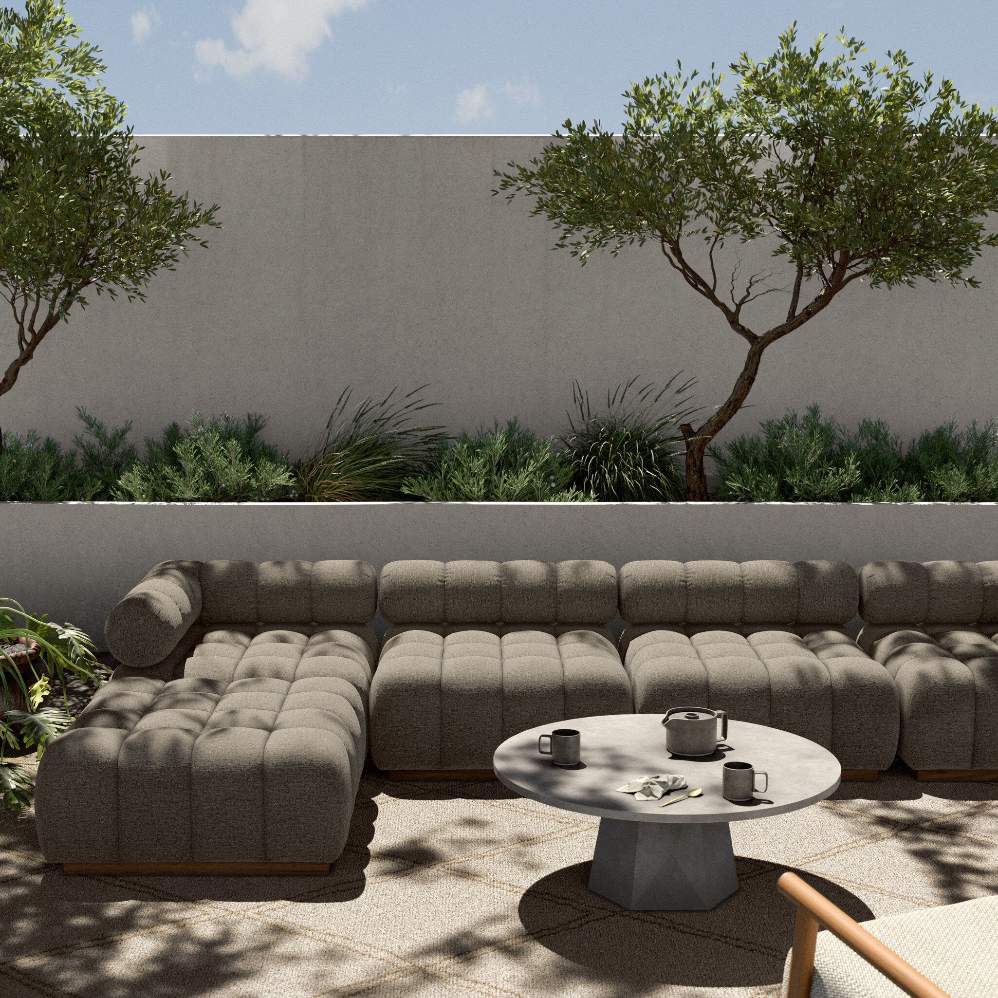 Roma Outdoor 4-Piece Sectional - Image 2