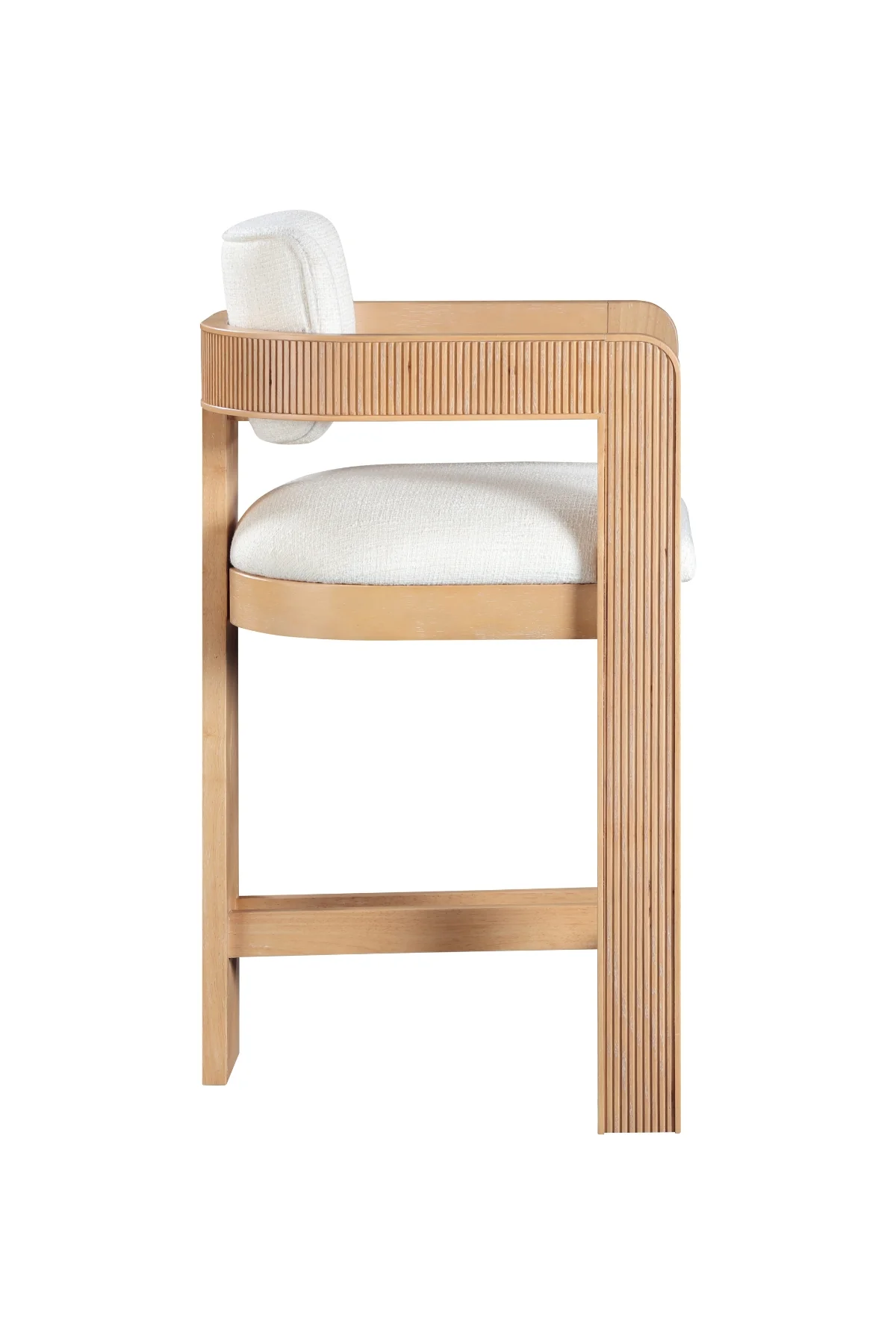 Sacha Linen Textured Counter Stool - Image 3