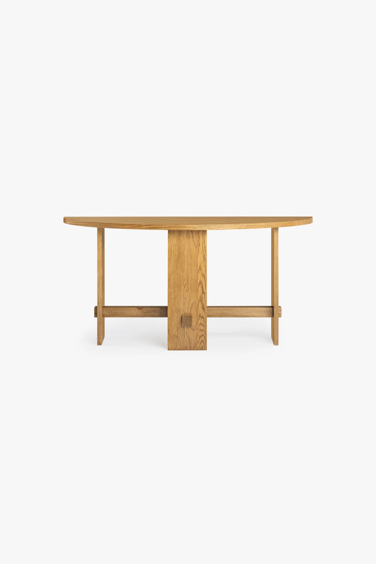 Saguaro Oak Demi-Lune Console