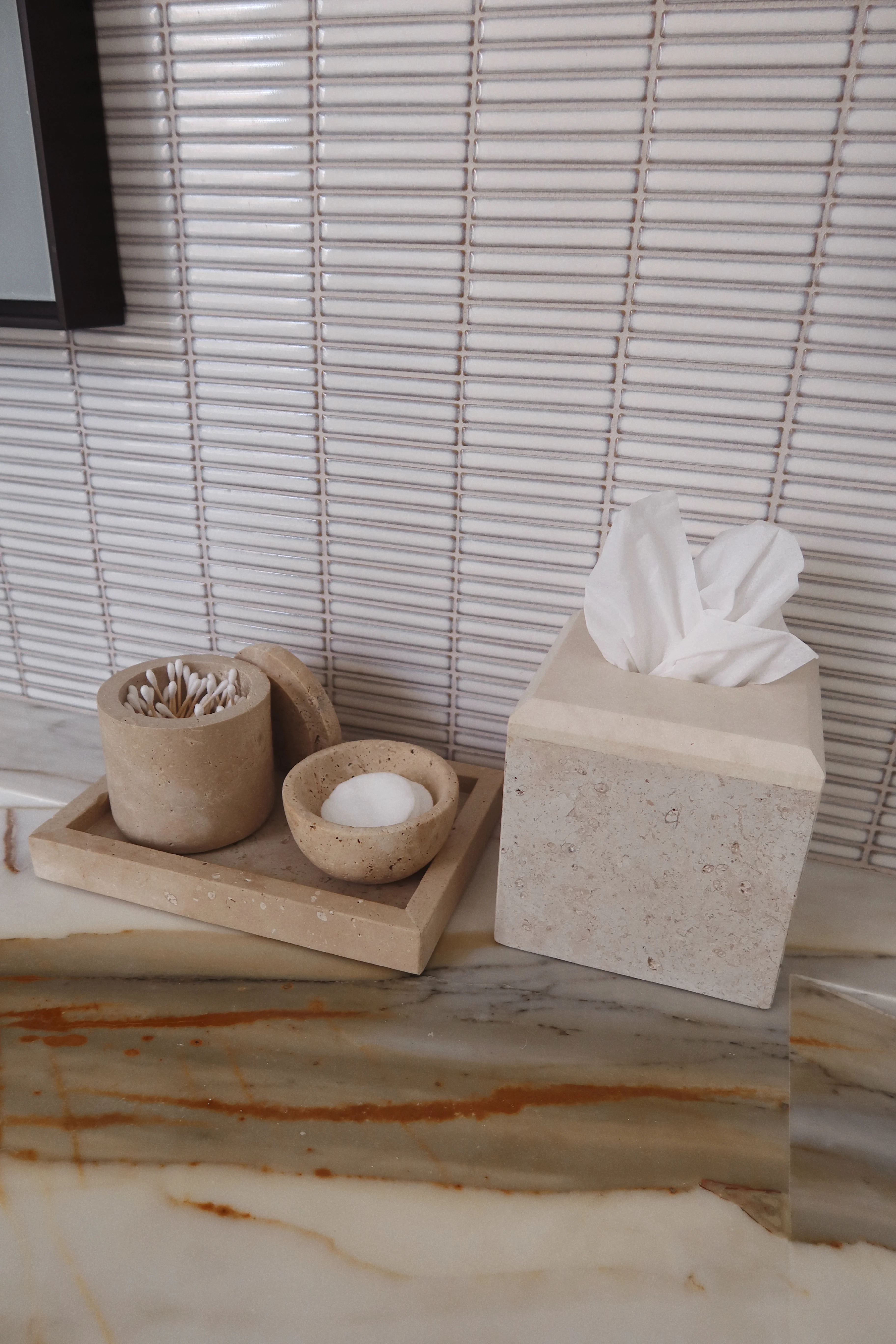 Santana Travertine Tissue Box - Image 6