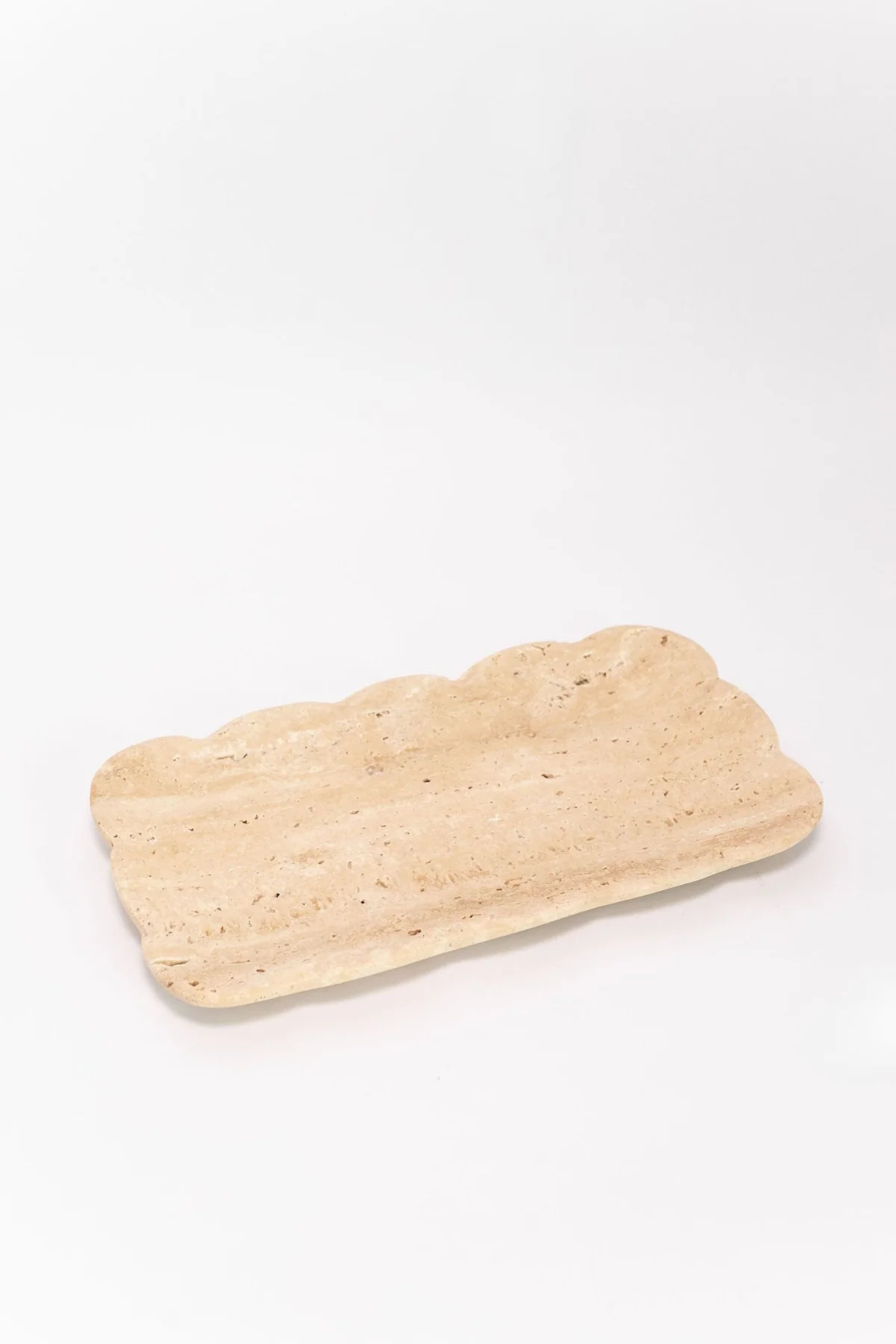 Scalloped Travertine Tray