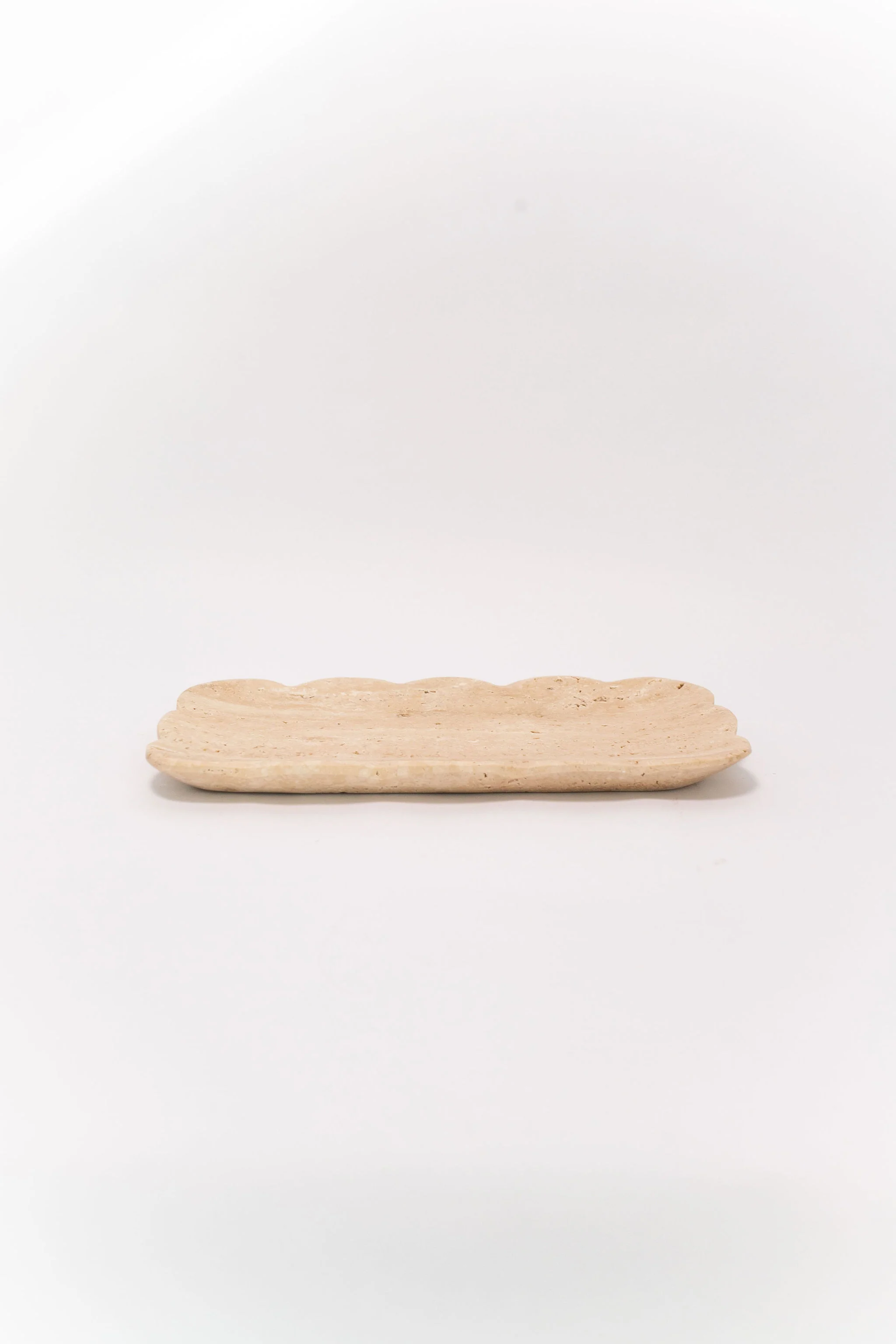 Scalloped Travertine Tray - Image 3
