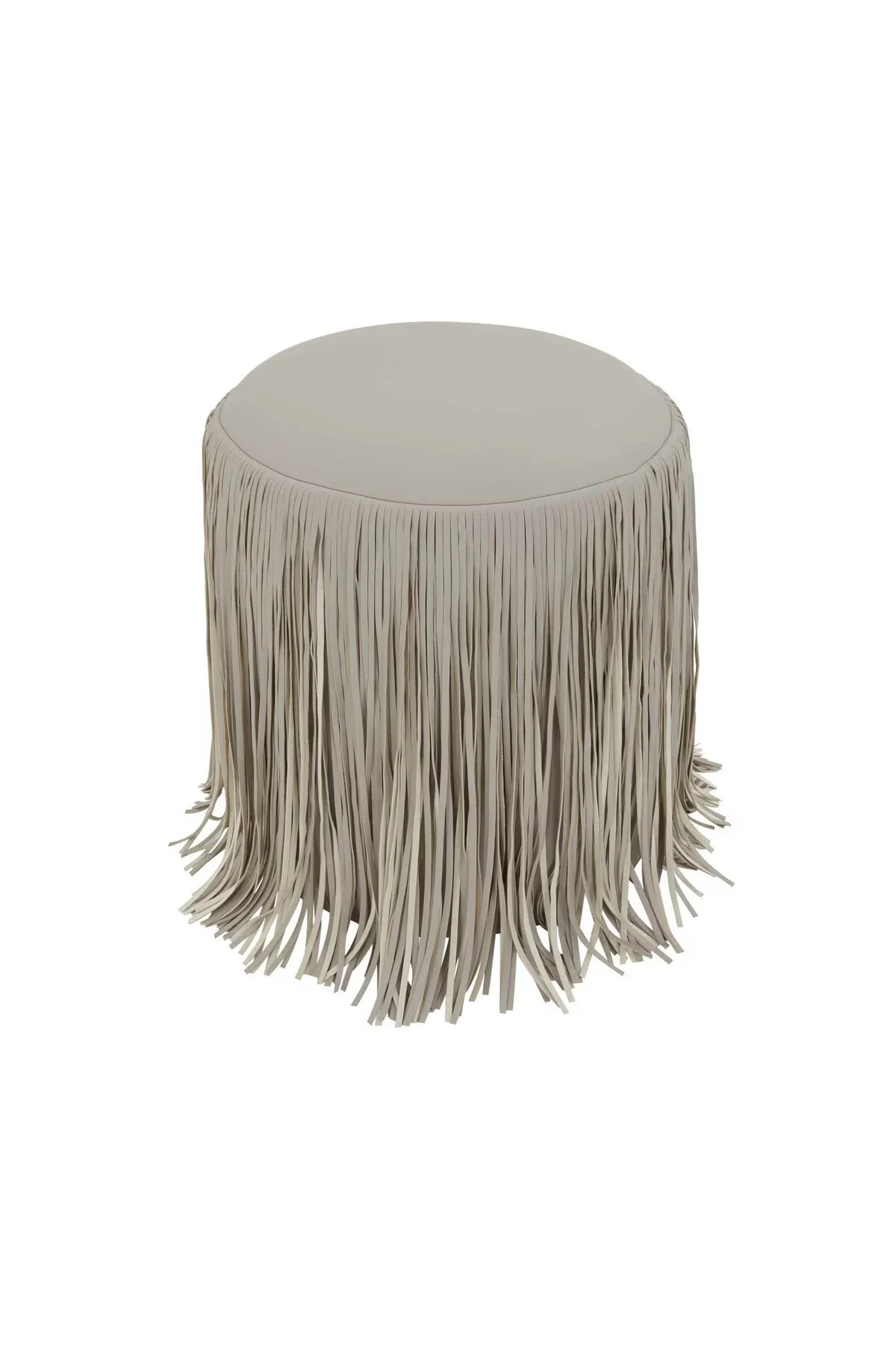 Shag Me Leather Ottoman - Image 3