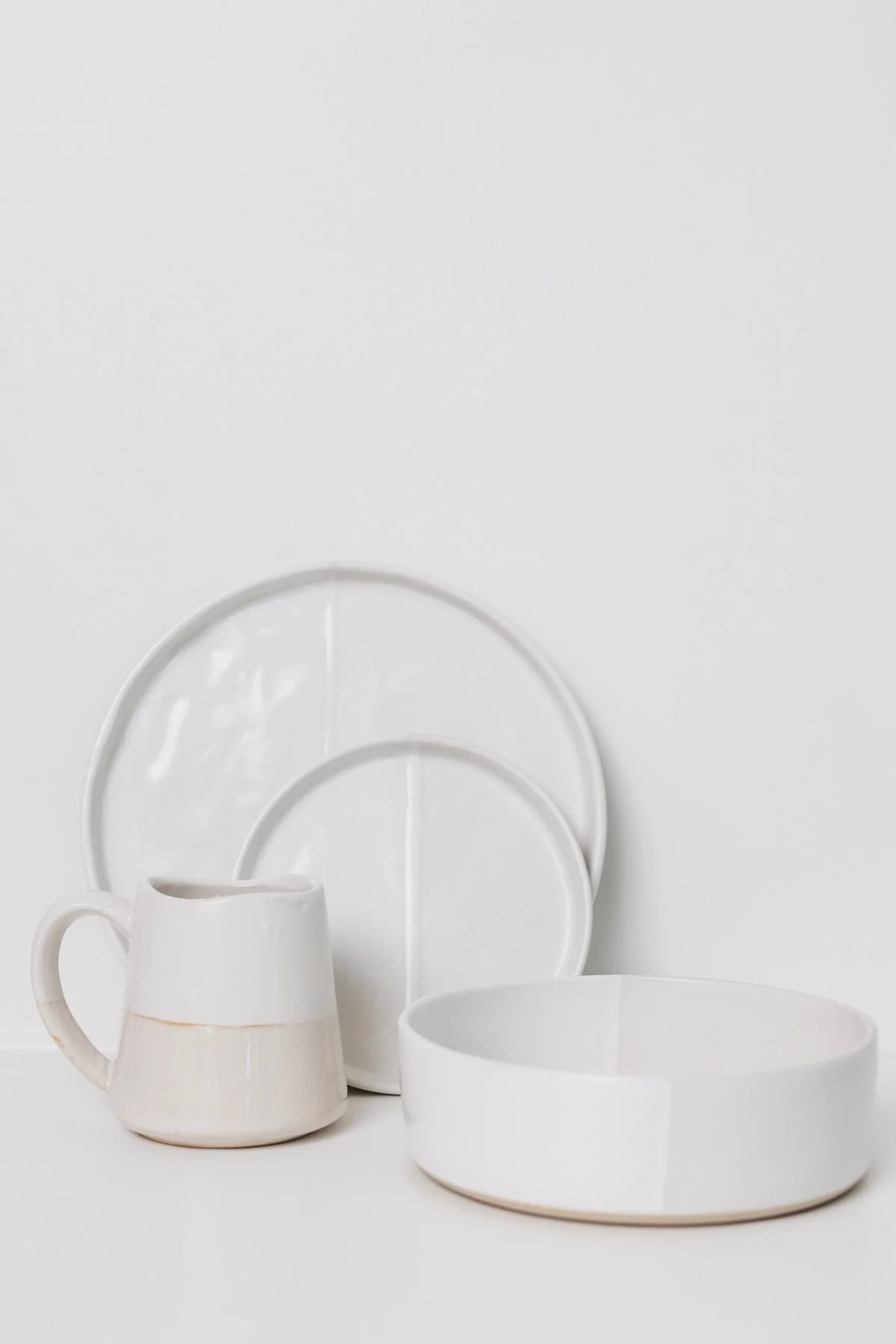 Sonnet Dinner Plate - Matte White/Glossy White - Set of 6 - Image 5