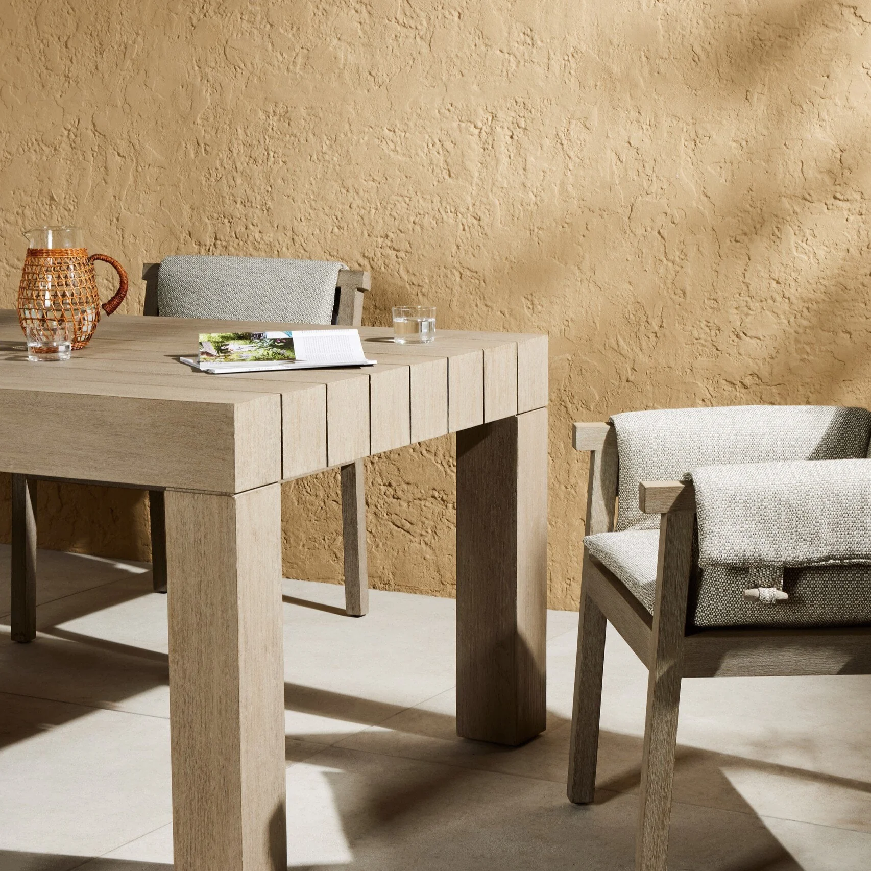 Sonora Outdoor Dining Table - Weathered Grey - Image 3