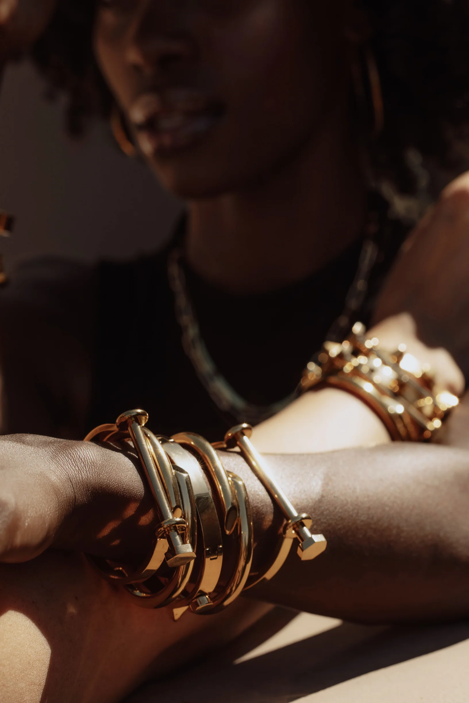Stacked Cuff - Gold - Image 5