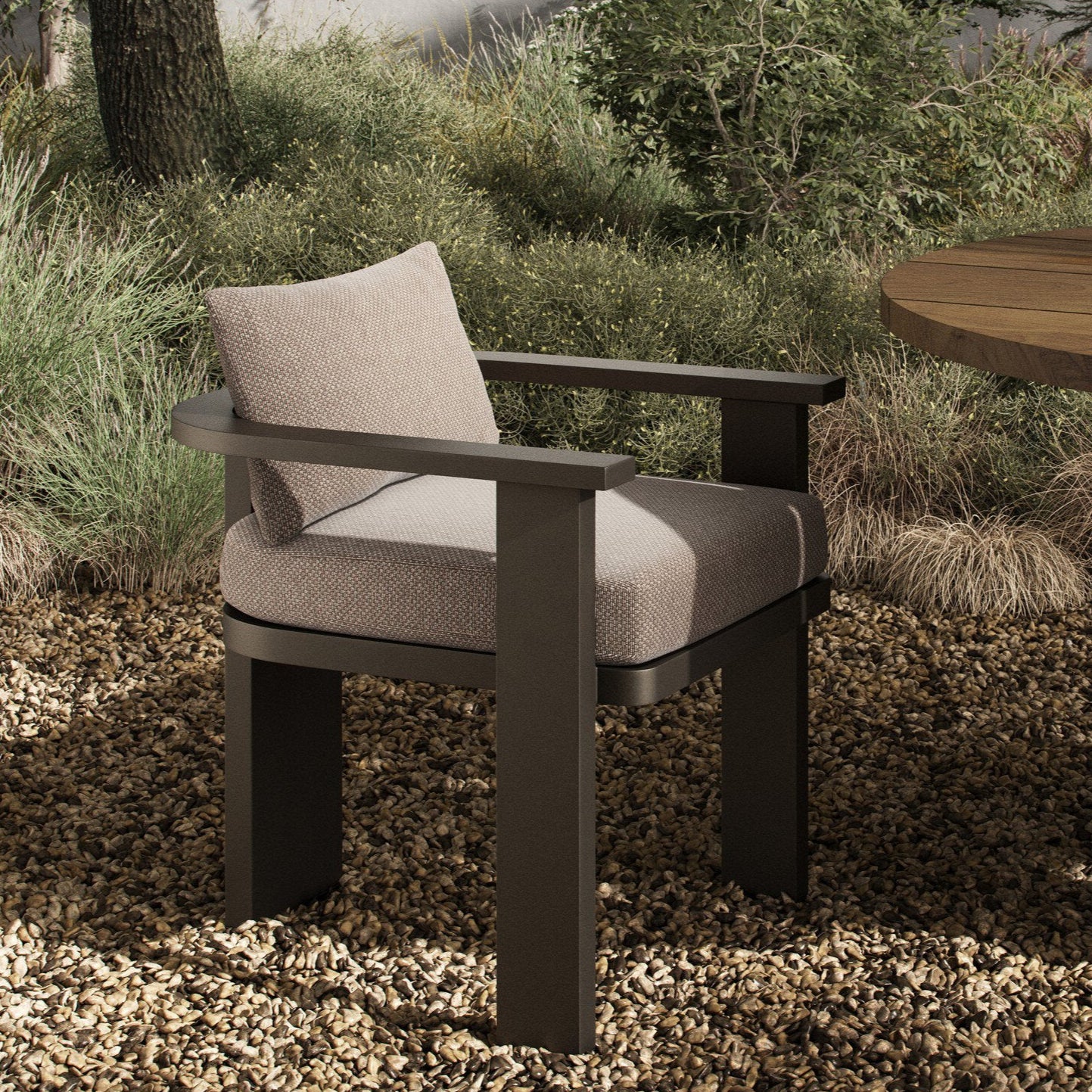 Tahana Outdoor Metal Dining Chair - Image 2