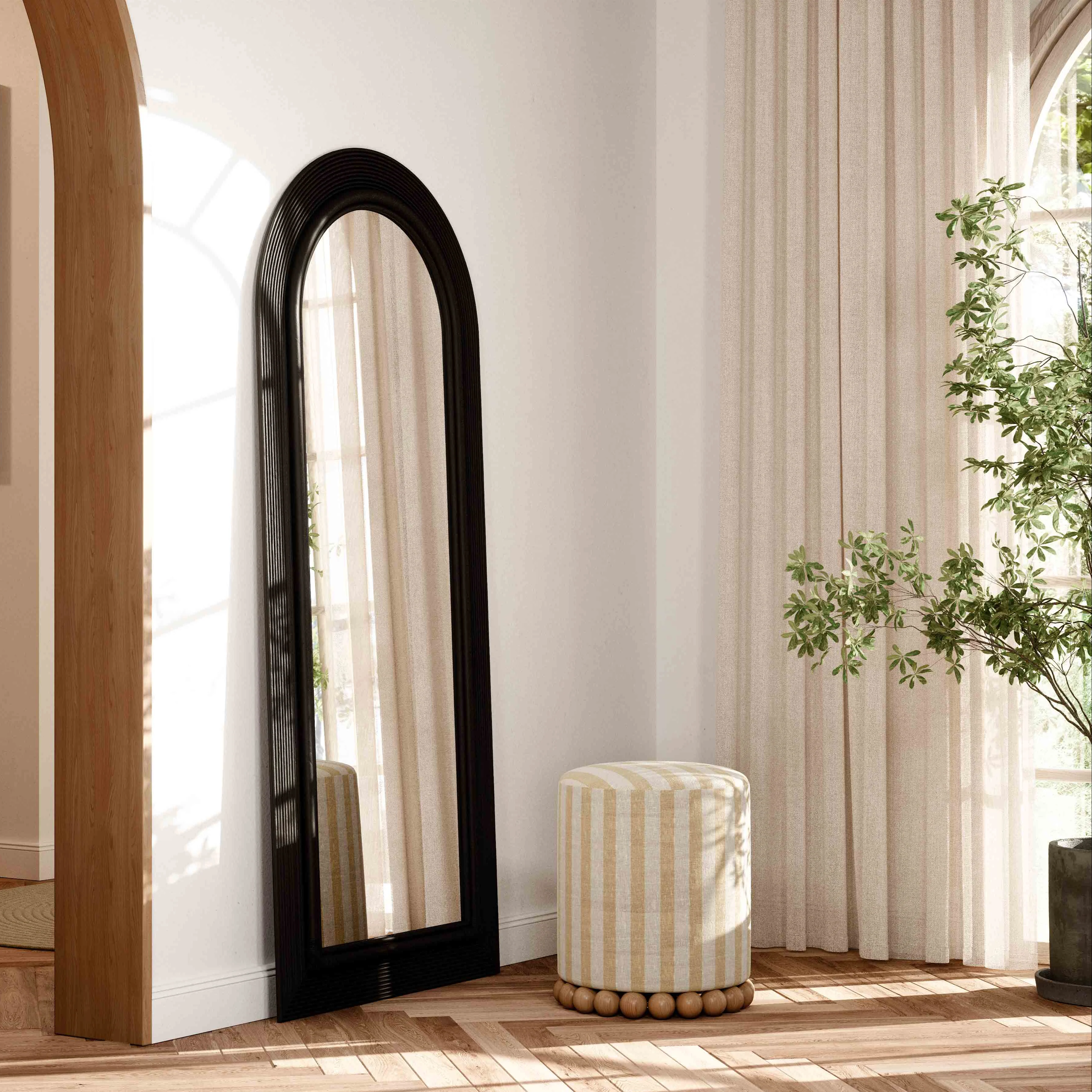 Tanya Rattan Floor Mirror - Image 6