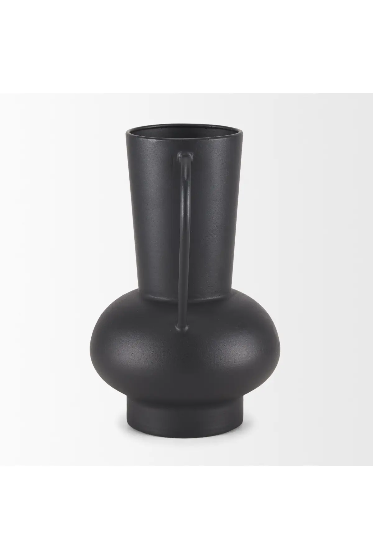 Tasya Matte Black Metal Vase - Image 3