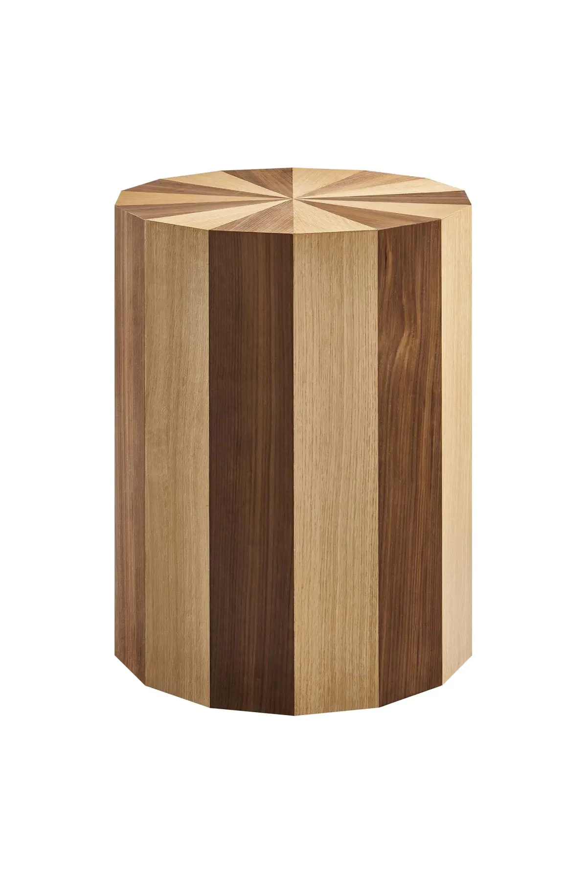 Twirl 2-Toned Side Table - Oak Walnut