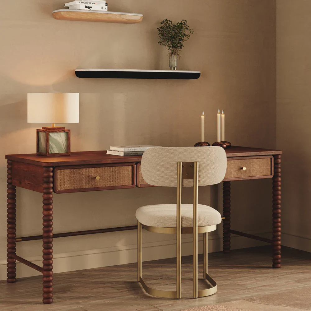 Twist Cane Solid Wood Desk - Image 2