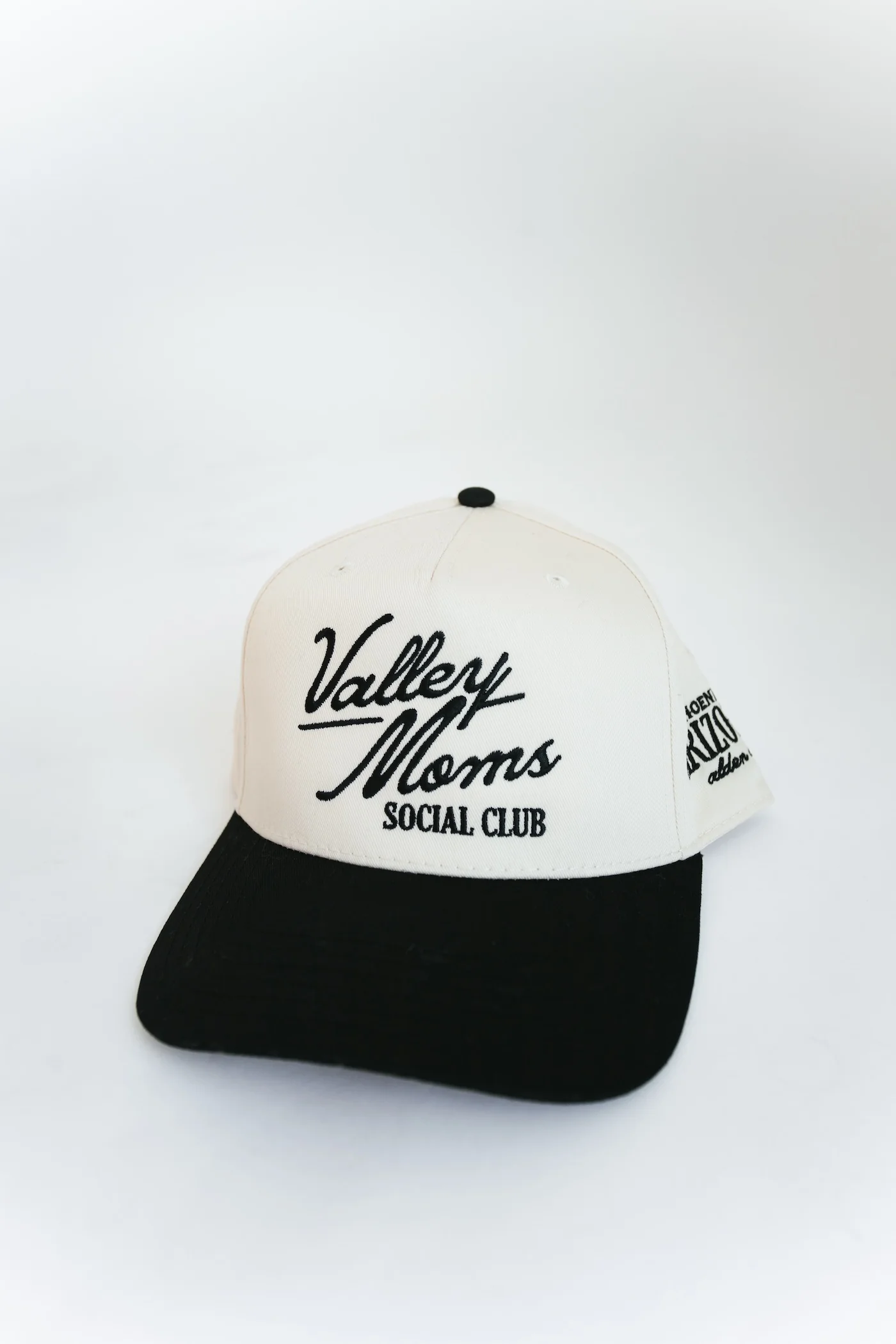 Valley Moms Social Club Hat - Cream + Black - Image 3