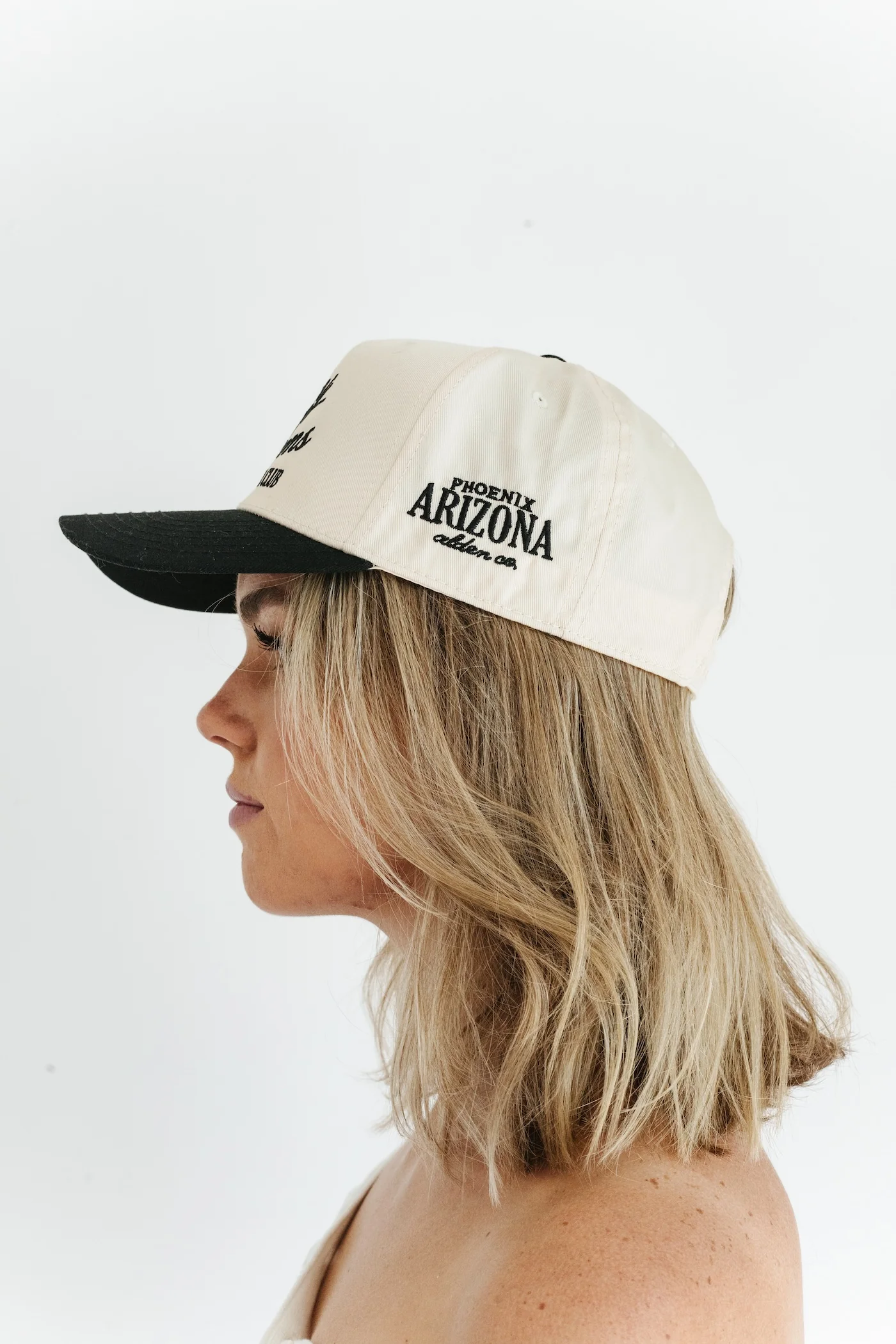 Valley Moms Social Club Hat - Cream + Black - Image 5
