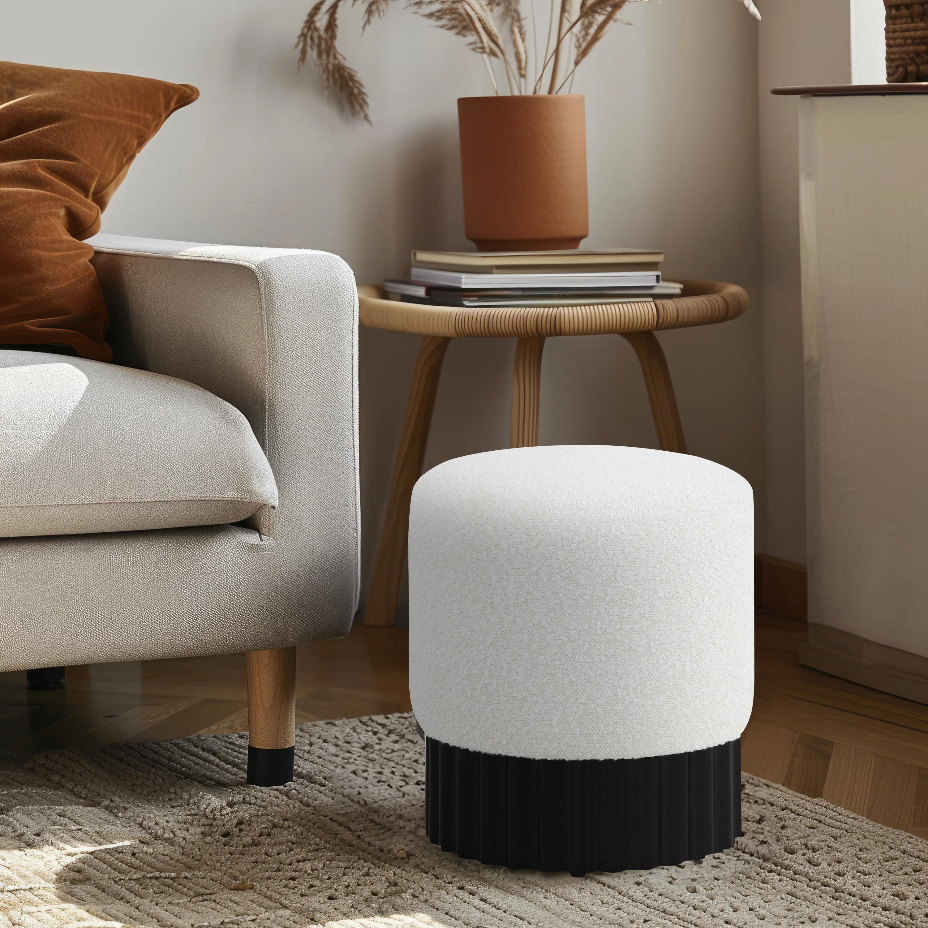 Veranda Boucle Stool - Image 2