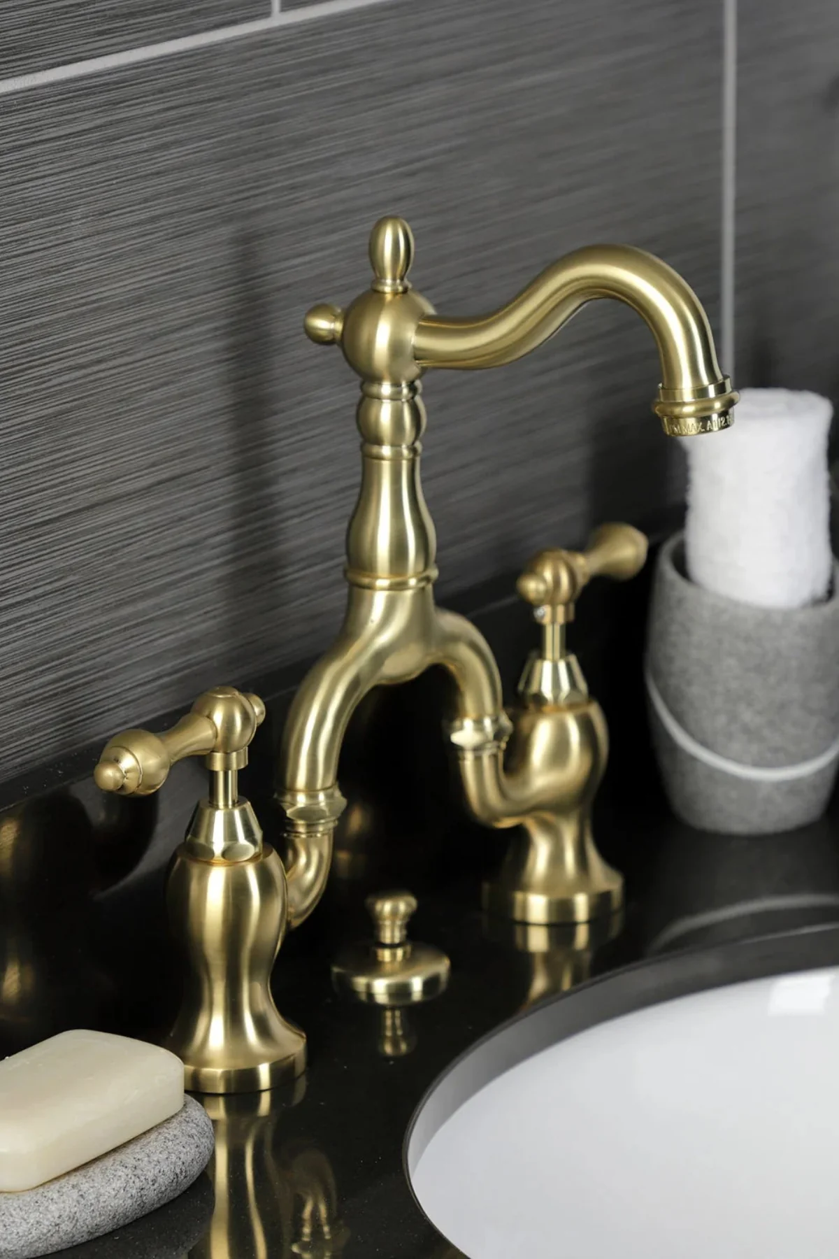 Vintage English Country Bridge Bathroom Faucet - Image 2