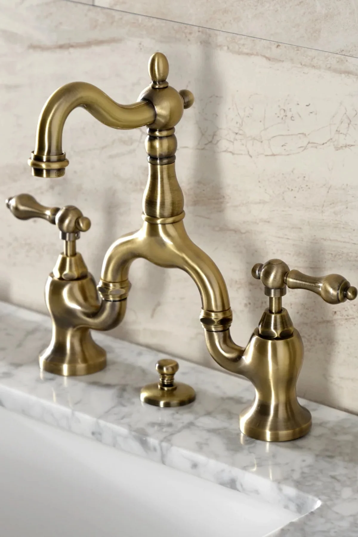 Vintage English Country Bridge Bathroom Faucet - Image 22